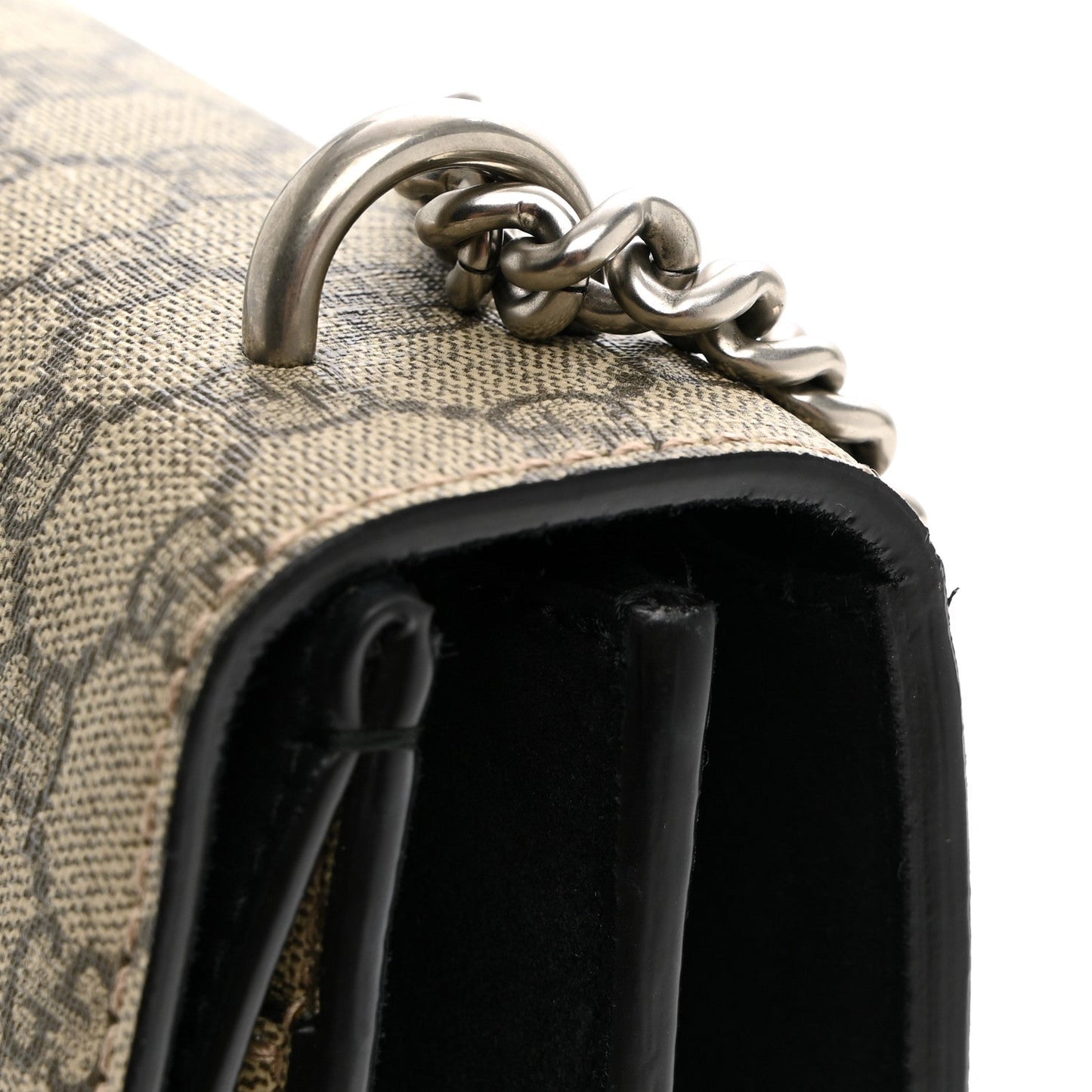 GG Supreme Monogram Medium Dionysus Shoulder Bag Black