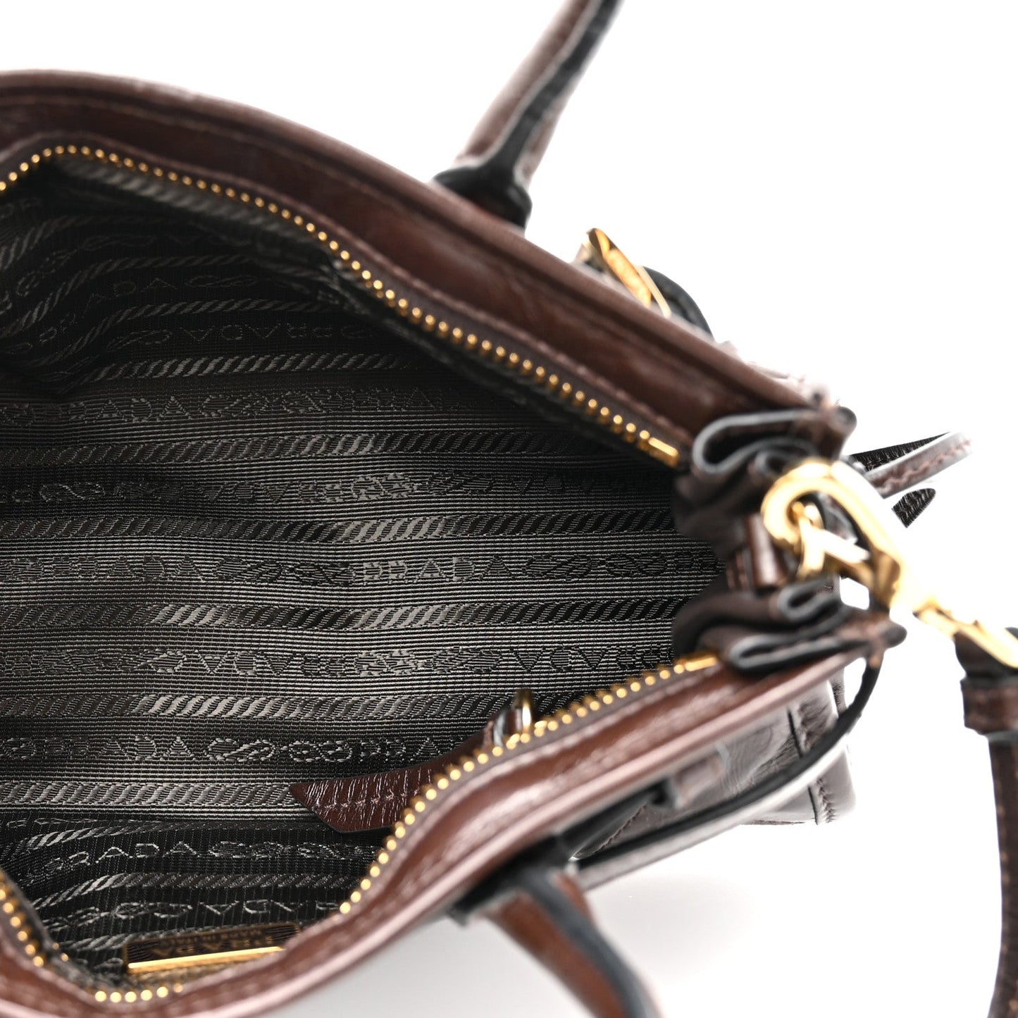 Glossy Calfskin Triangle Mini Bonnie Shoulder Bag Moro