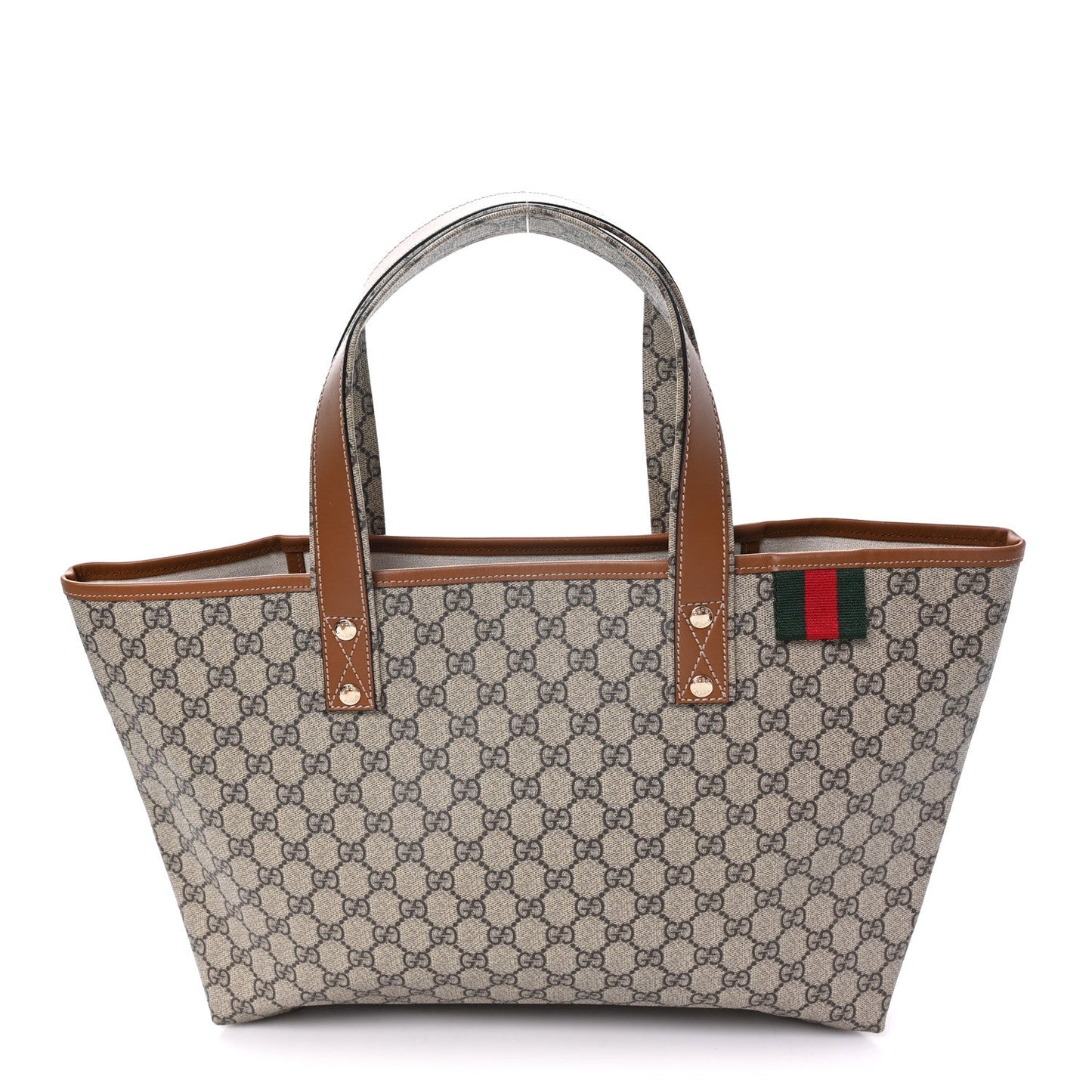 GG Plus Monogram Medium Signature Web Loop Tote Light Brown
