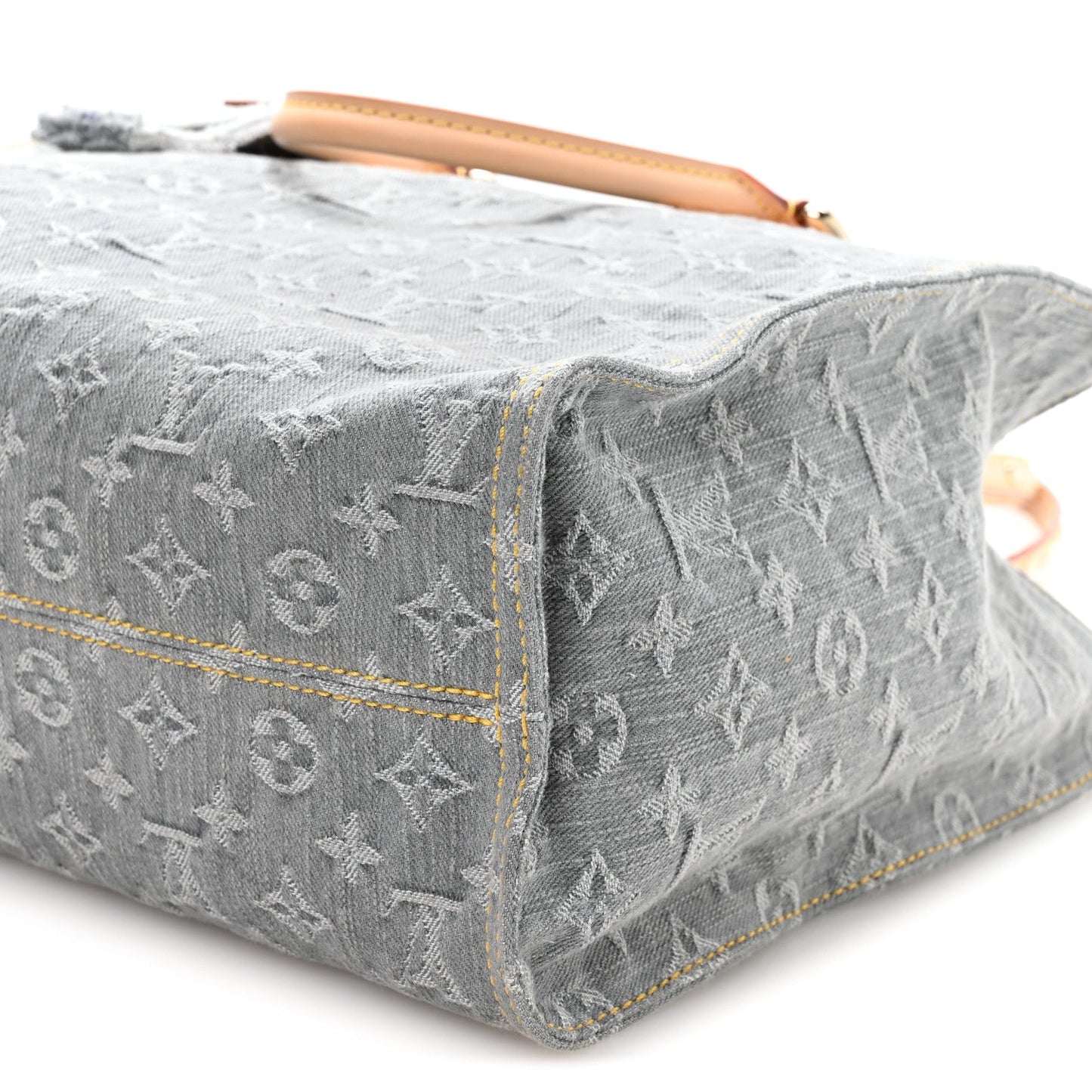 Monogram Denim Onthego MM Washed Grey