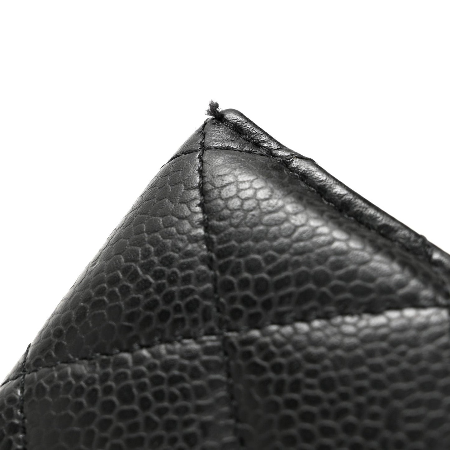 Caviar Quilted Card Holder Black
