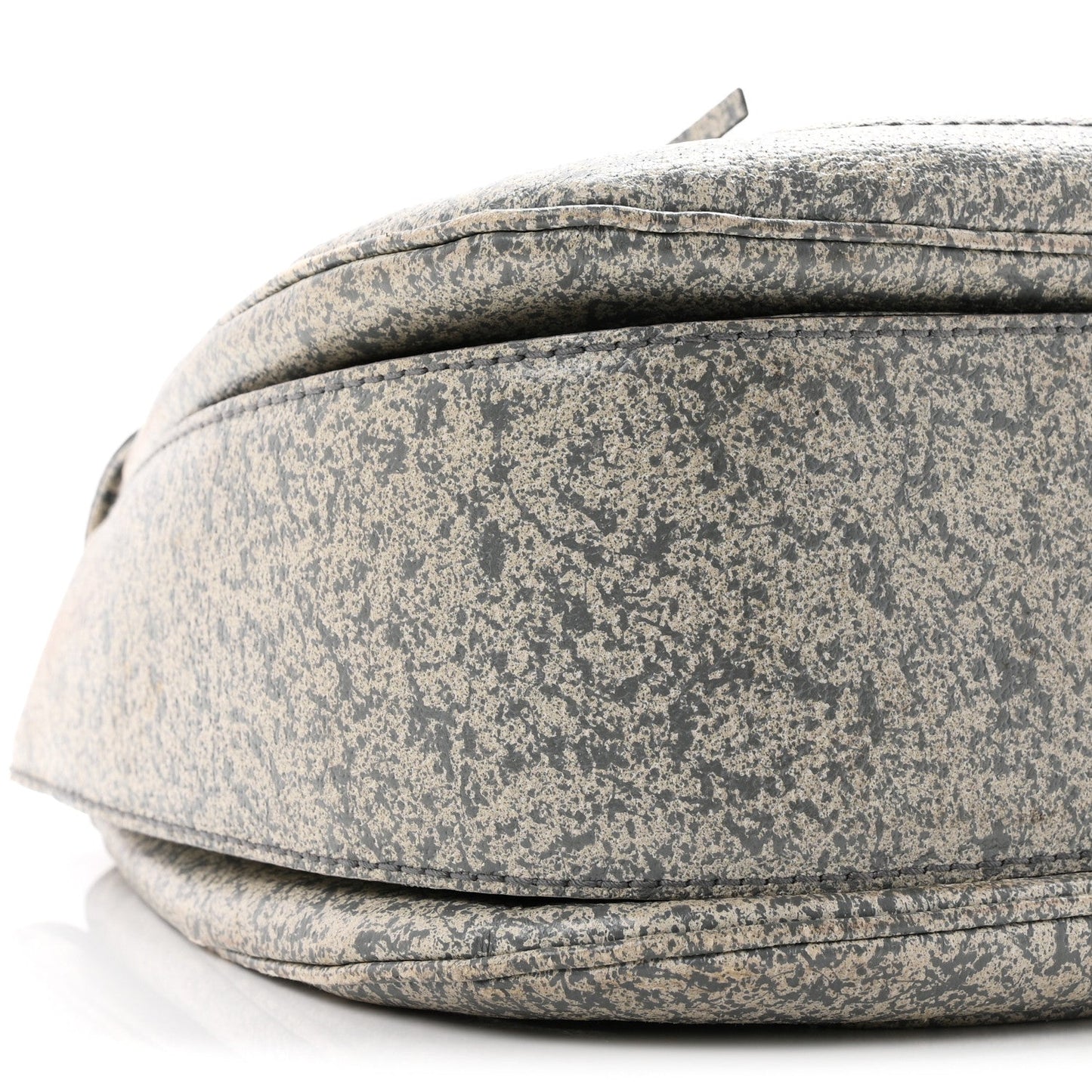 Calfskin Large New Bamboo Top Handle Bag Light Grey