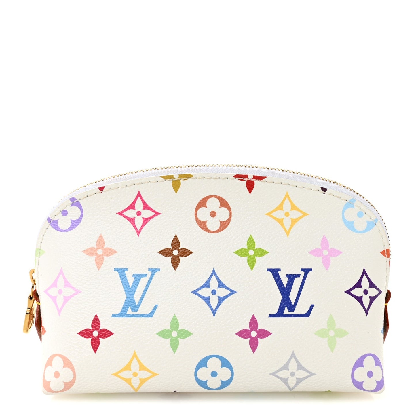 LV x TM Monogram Multicolor Cosmetic Pouch PM White