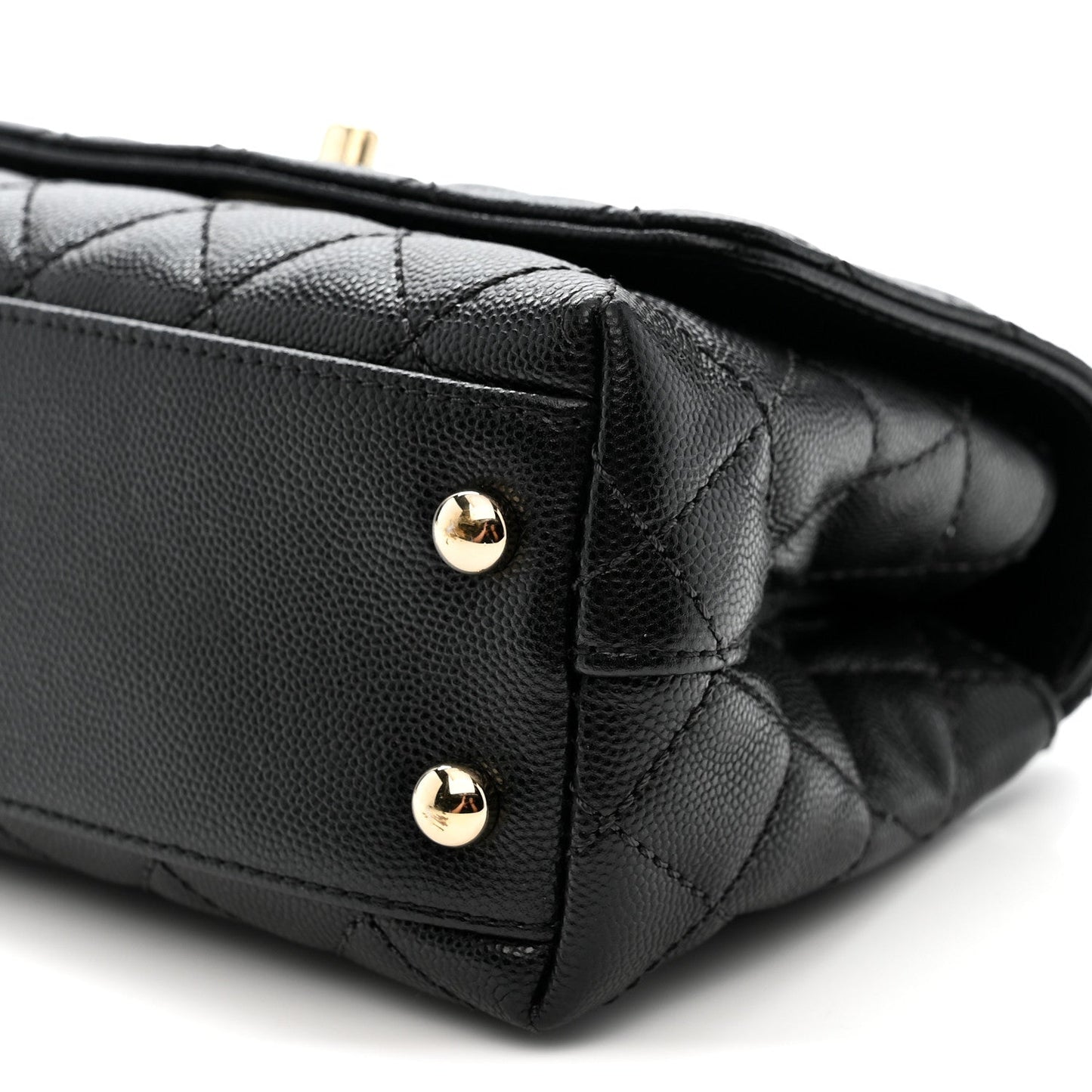 Caviar Quilted Extra Mini Coco Handle Flap Black