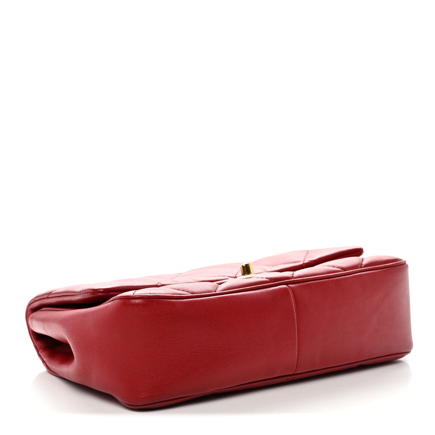 Lambskin Quilted Easy Carry Flap Red