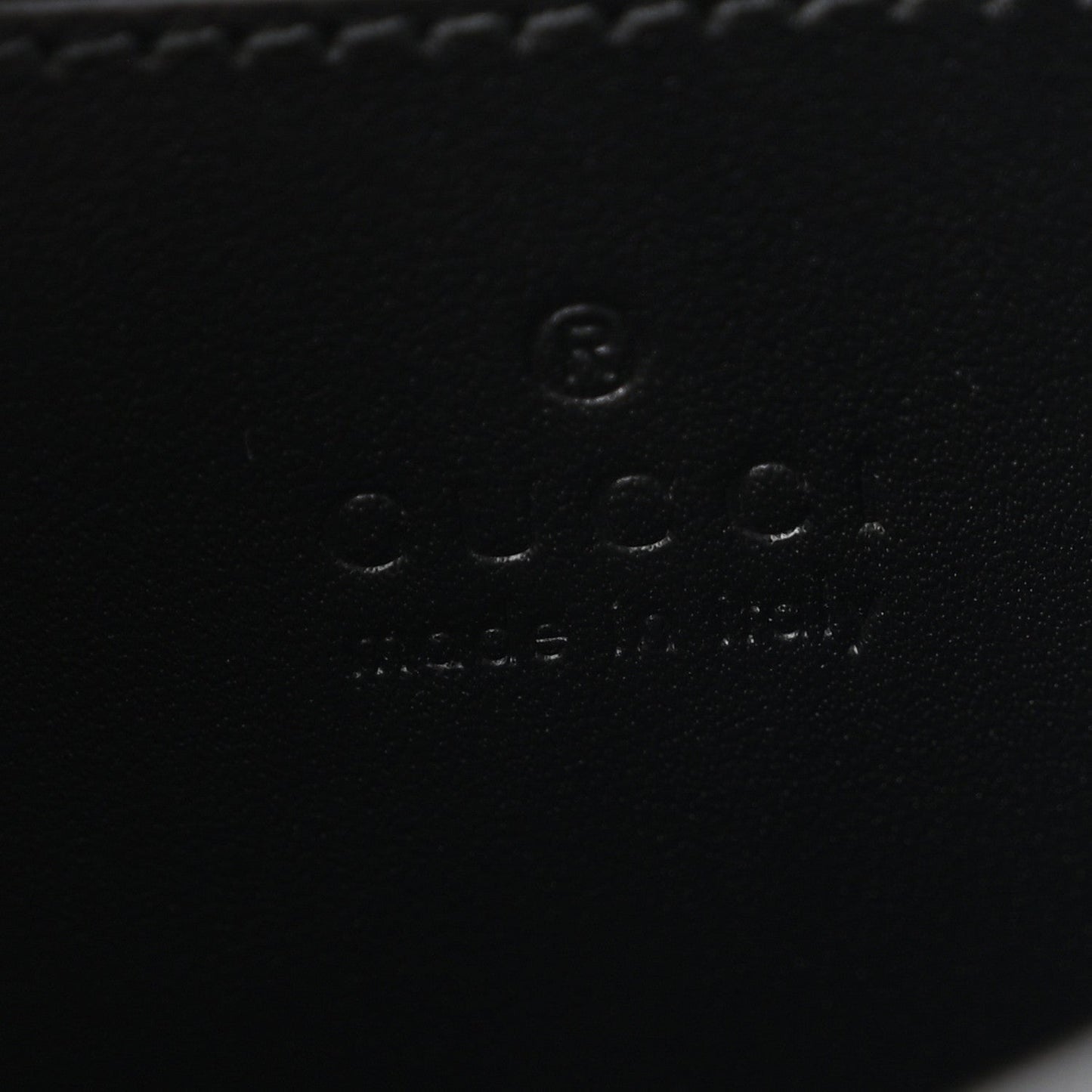 GG Calfskin Embossed Emblem Arabella Bag Black