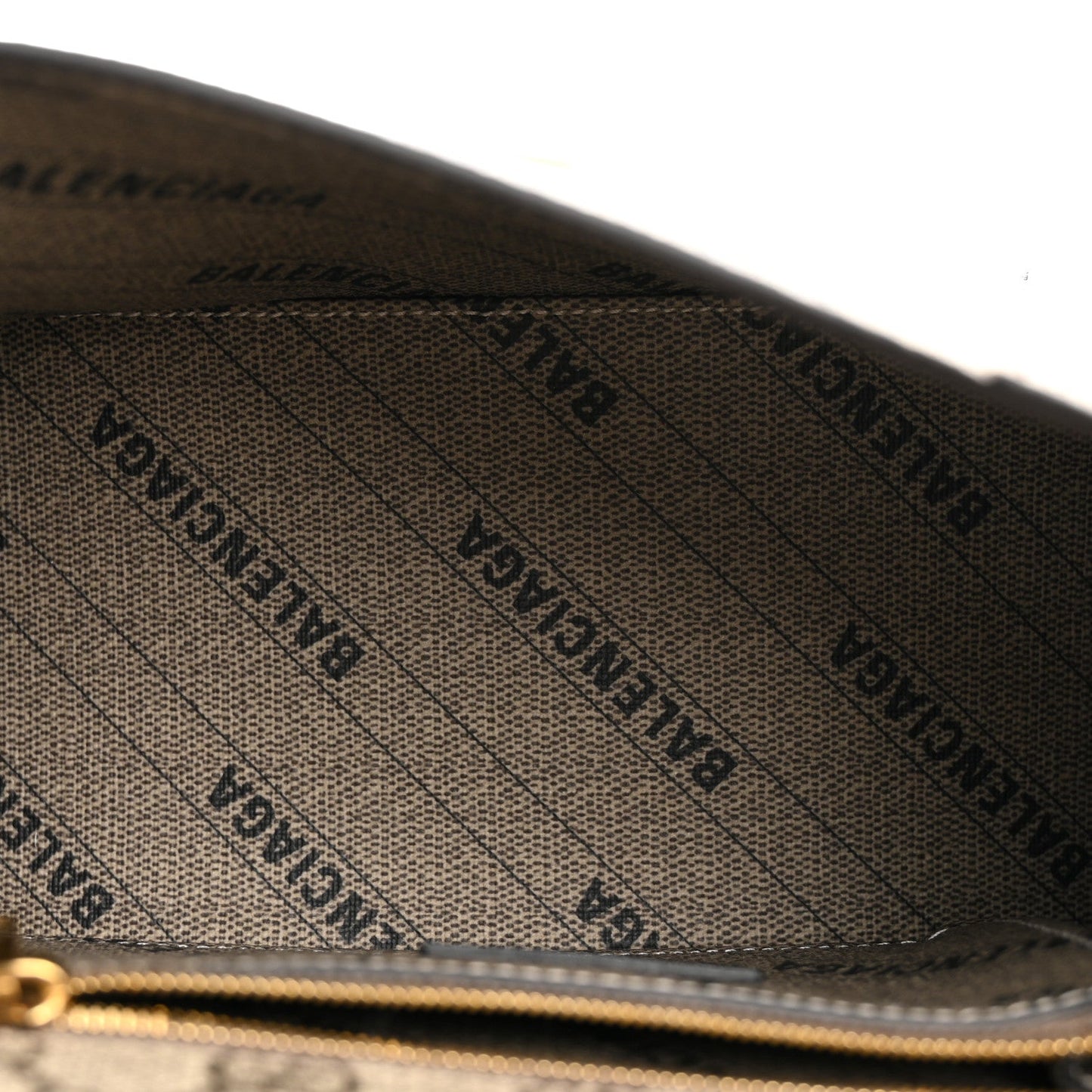 X GUCCI GG Supreme Monogram Small Hourglass Top Handle Bag Beige Ebony