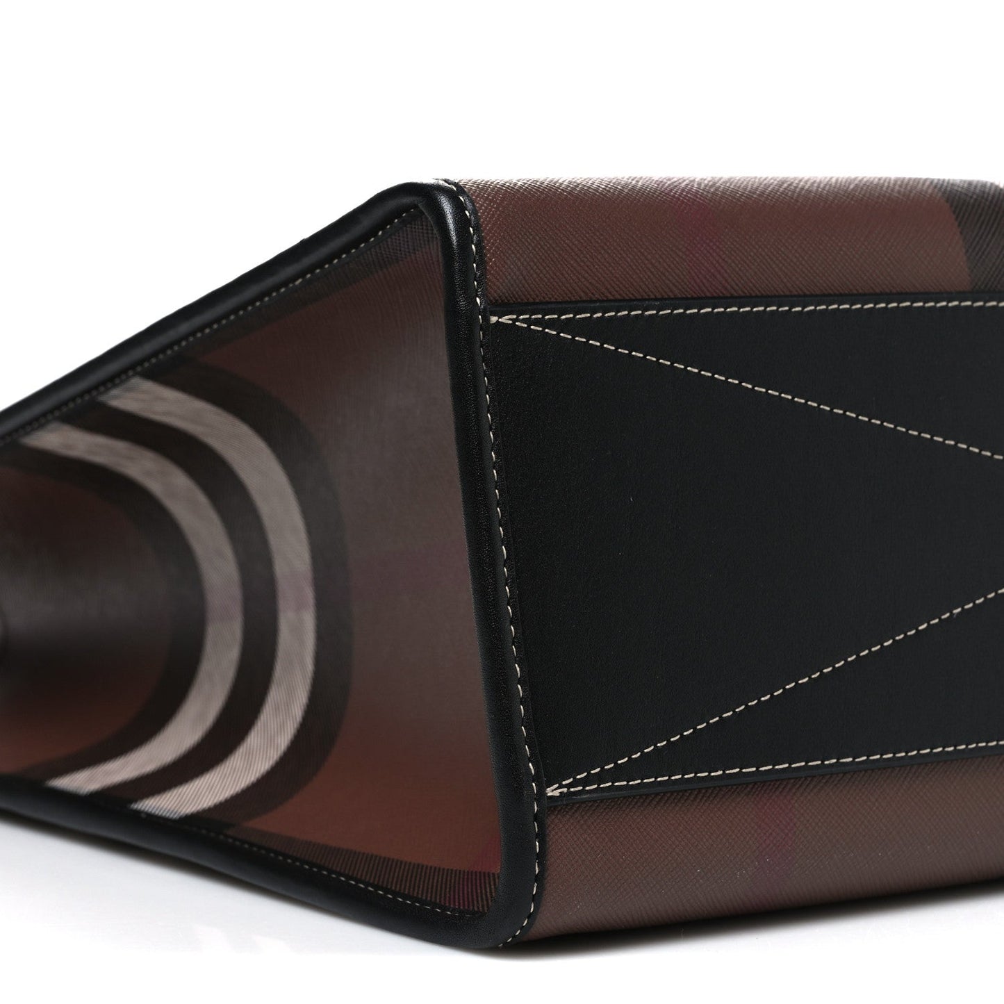 E-Canvas Denny Check Tote Brown