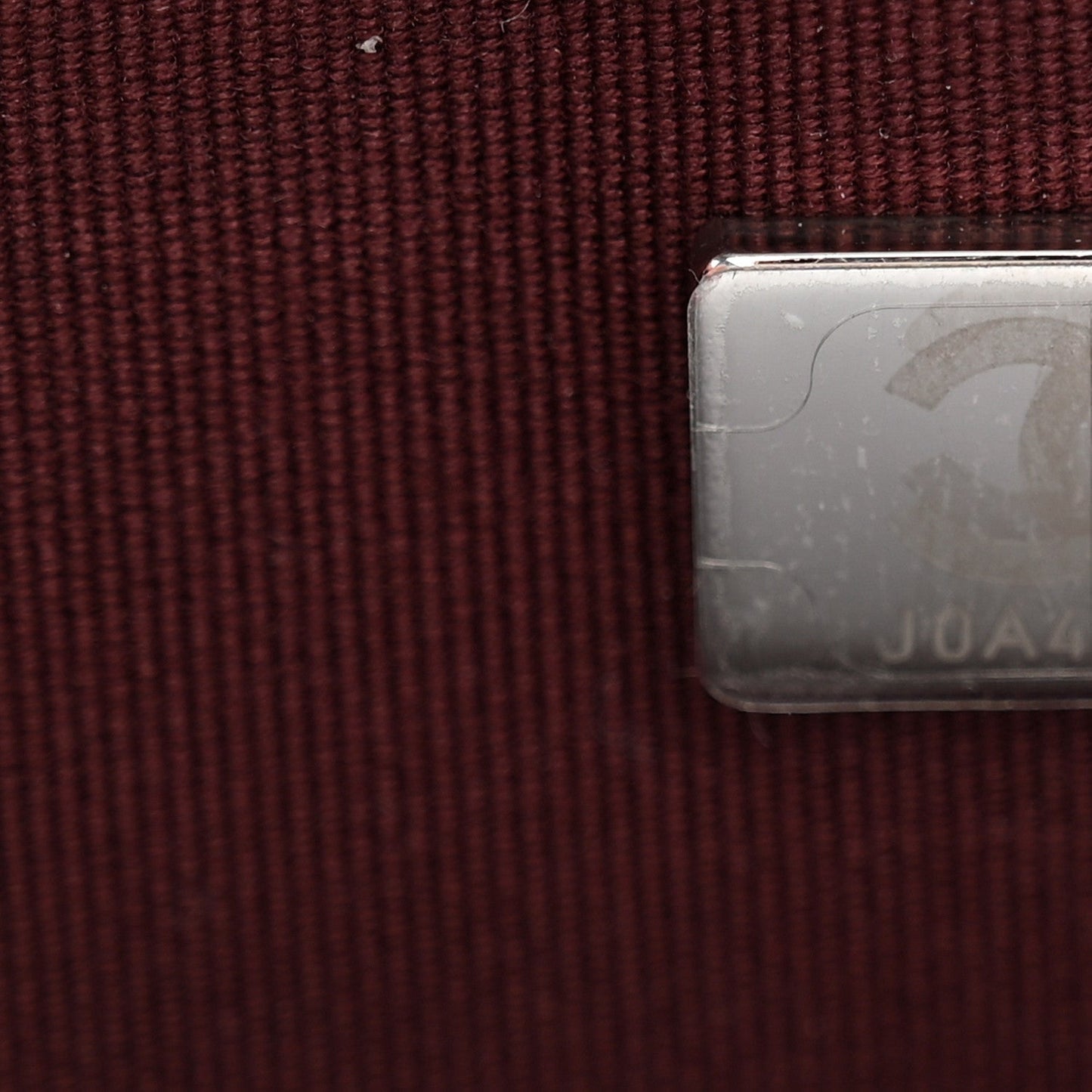 Lambskin Quilted Enamel CC Wallet On Chain WOC Burgundy