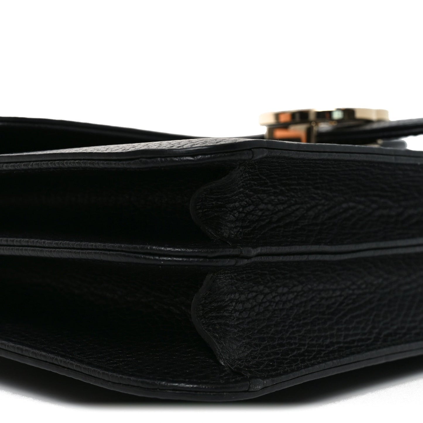Dollar Calfskin Interlocking G Shoulder Bag Black