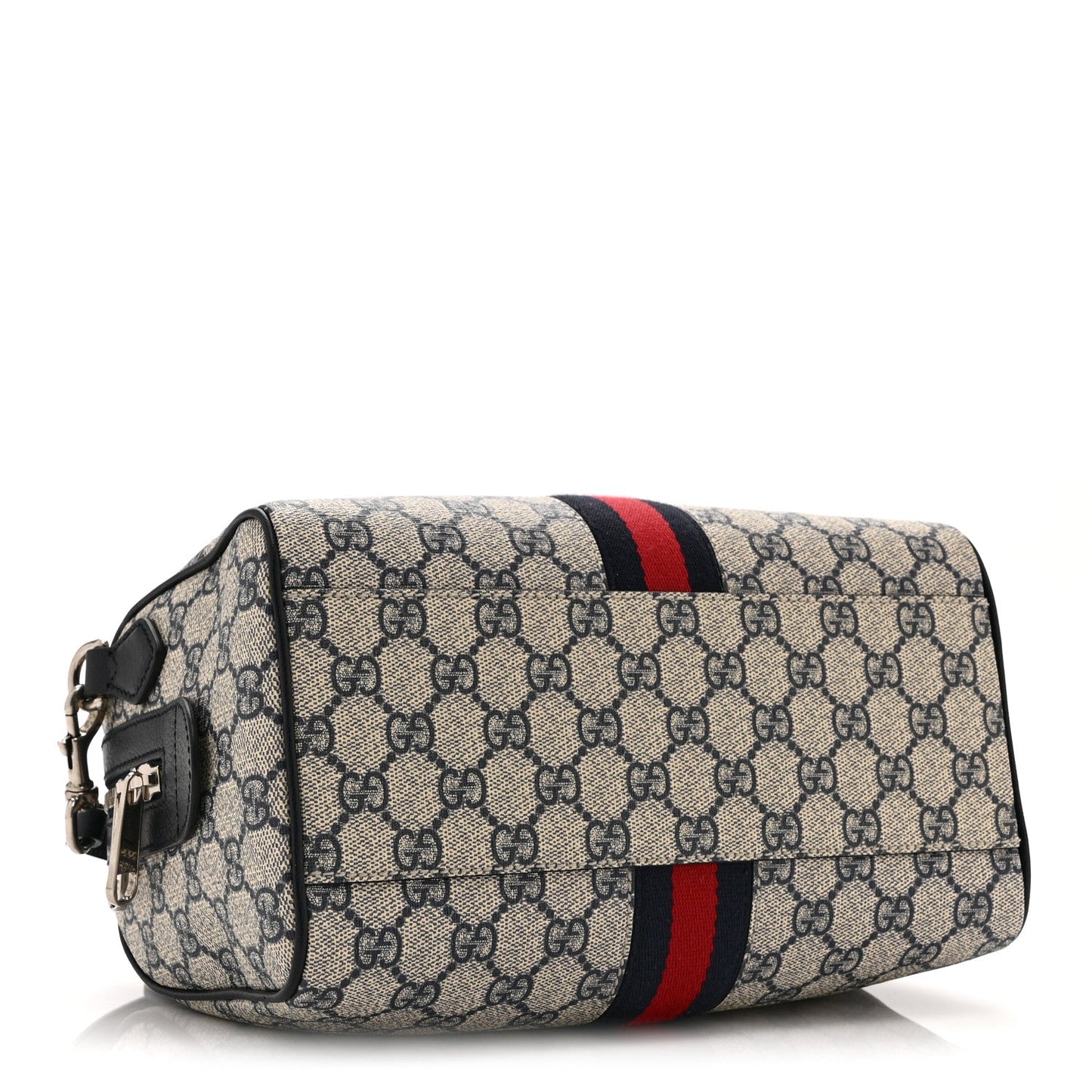 GG Supreme Monogram Web Small Ophidia Top Handle Bag Beige Blue