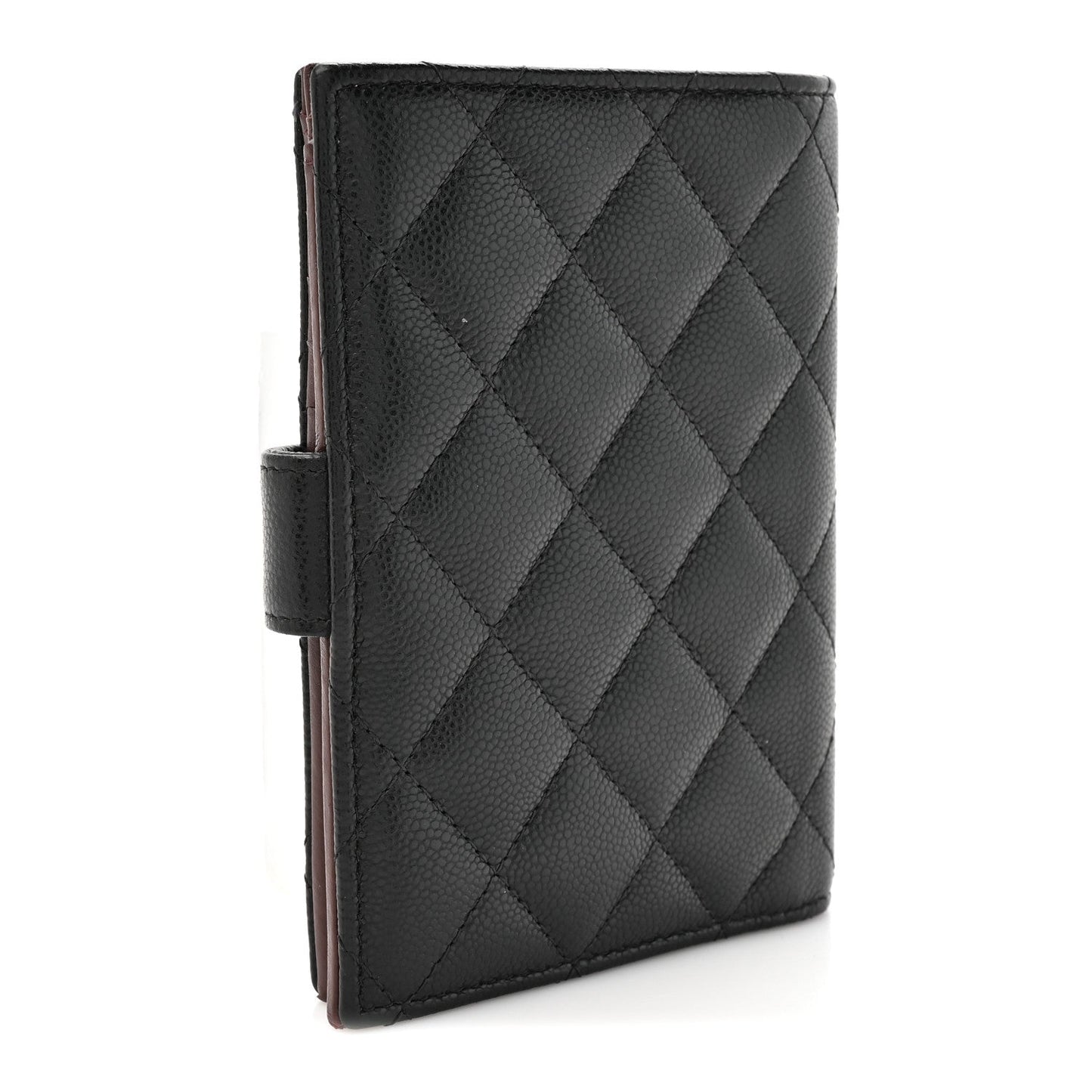 Caviar Quilted Passport Holder Black