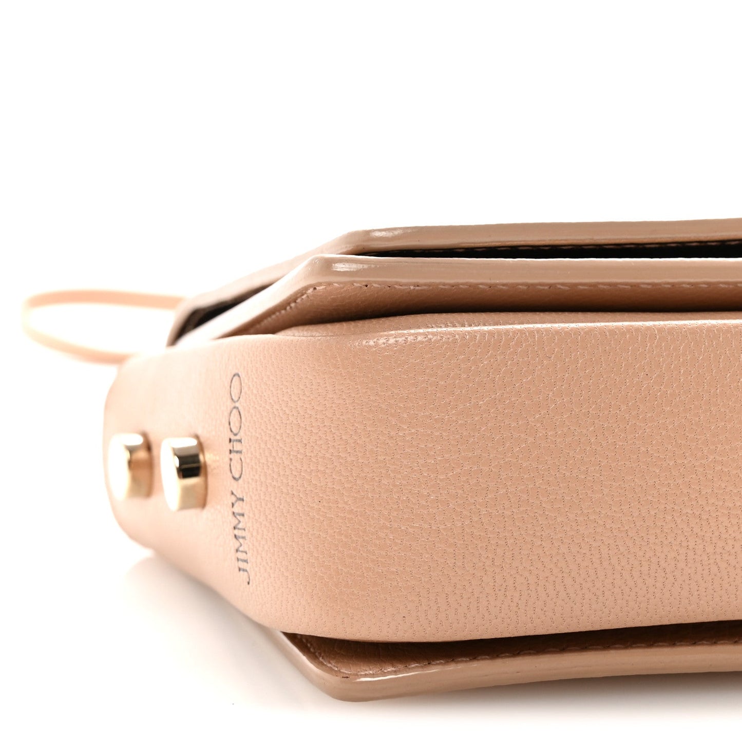 Soft Grained Goatskin Arrow Crossbody Bag With Chain Ballet Pink