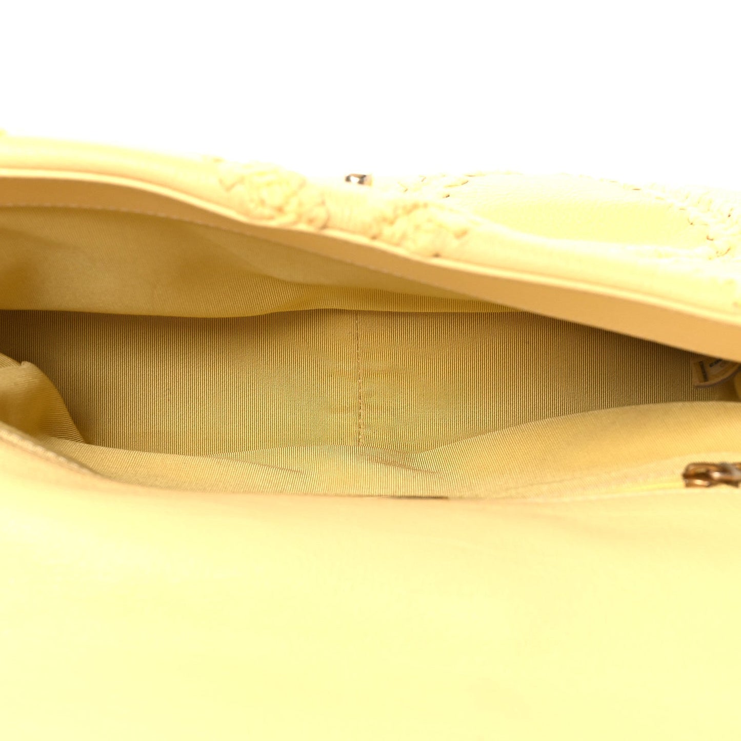 Calfskin Crochet Medium Chanel 19 Flap Yellow