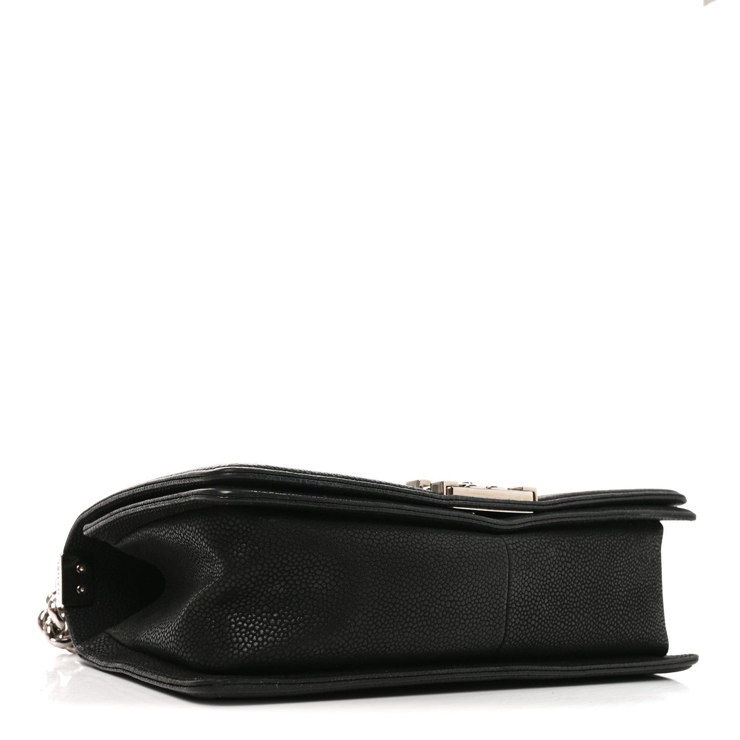 Iridescent Caviar Quilted Medium Boy Flap Black