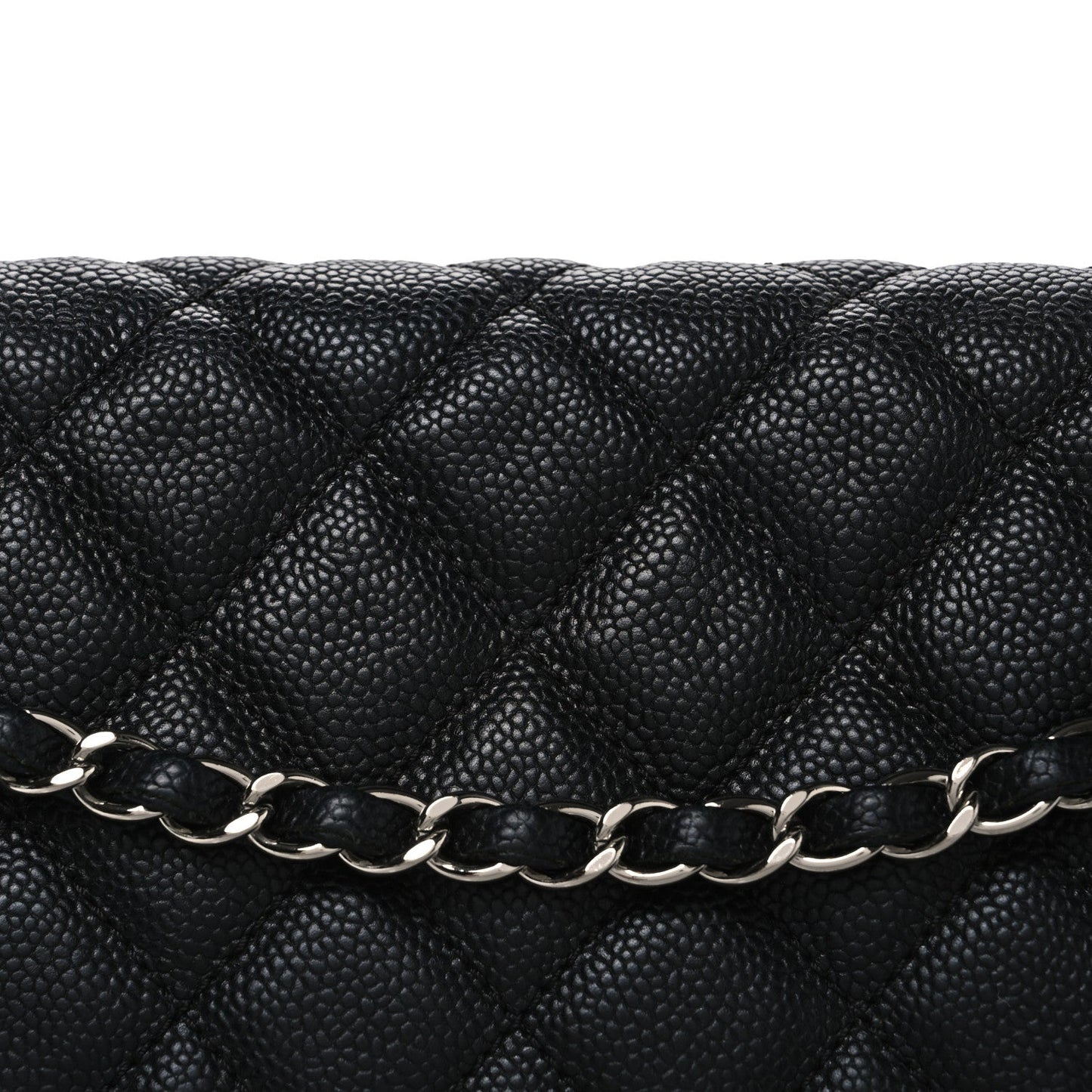Caviar Quilted Jumbo Easy Flap Black