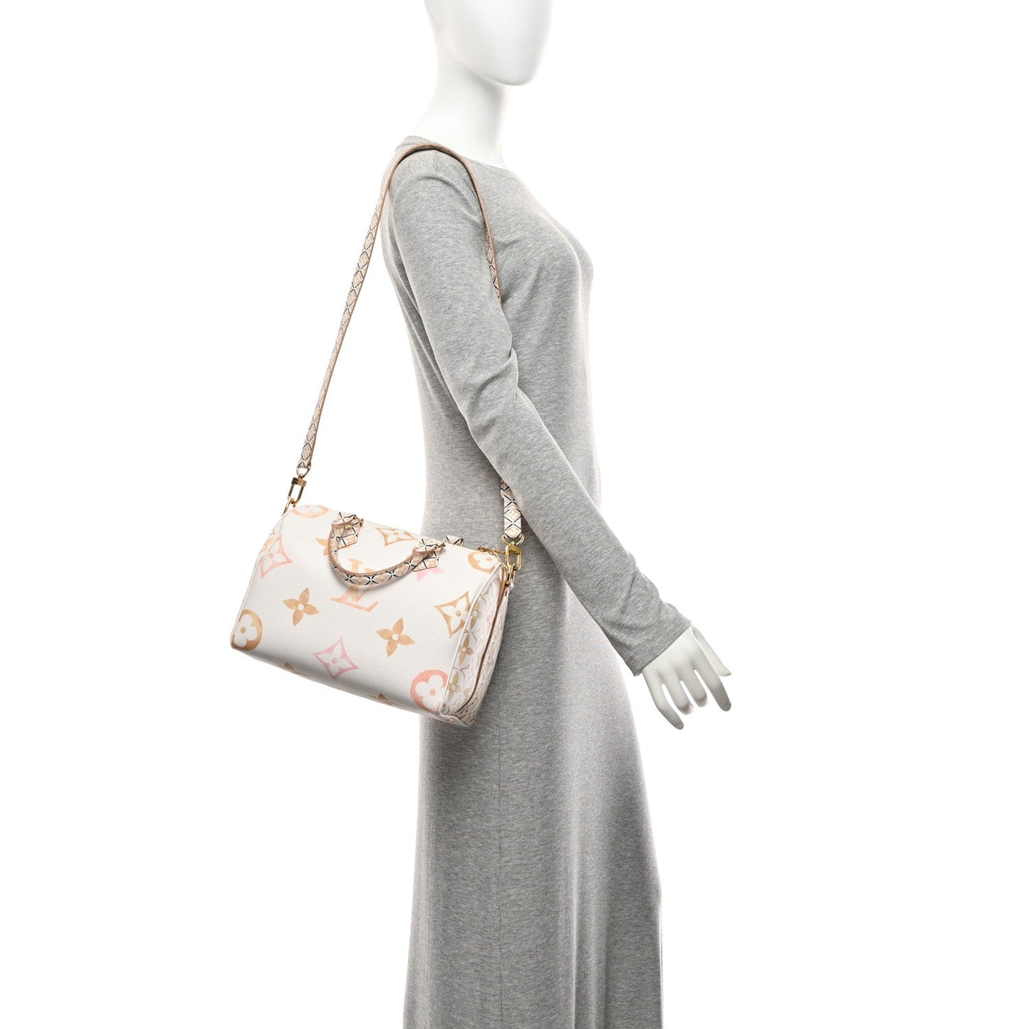 Monogram Giant By The Pool 2.0 Speedy Bandouliere 25 Beige