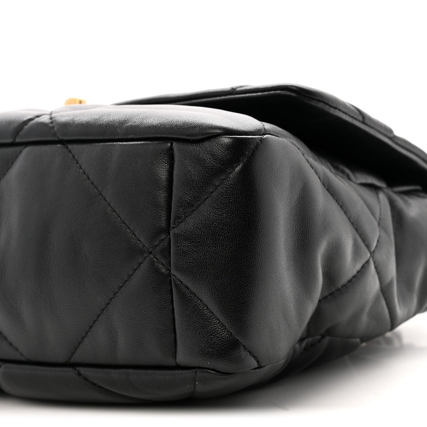 Lambskin Quilted Large Chanel 19 Flap Black
