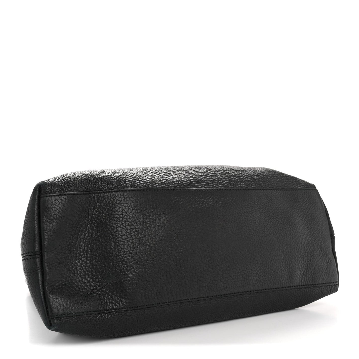 Pebbled Calfskin Medium Soho Chain Shoulder Bag Black