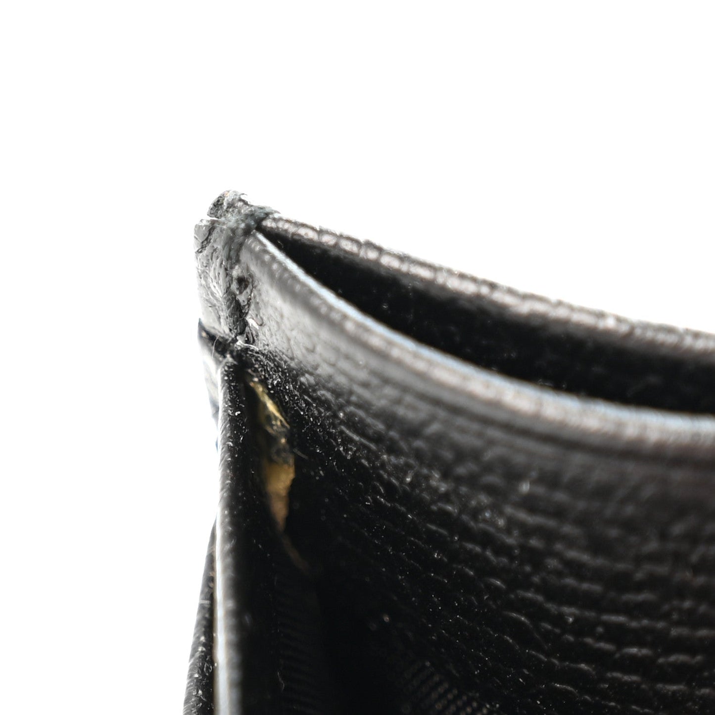 Calfskin Coco Button Card Holder Black