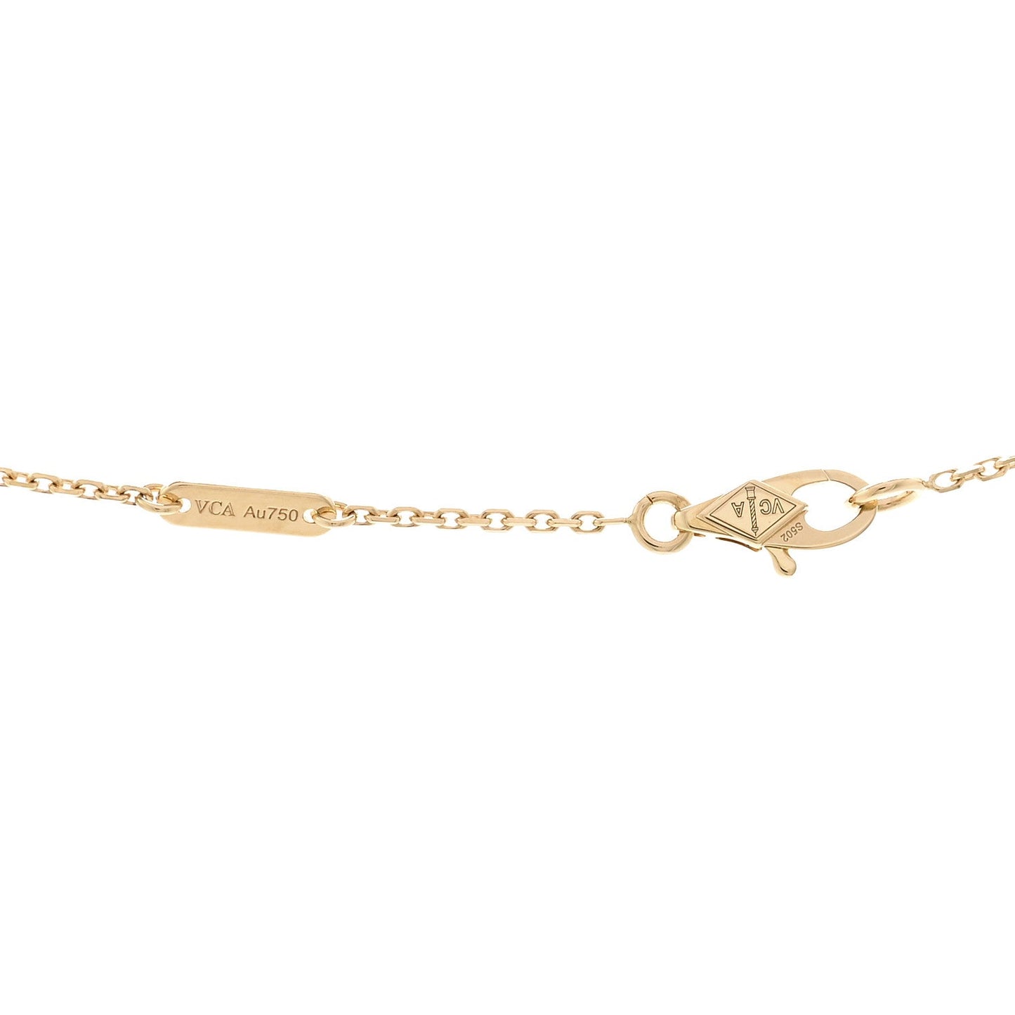 18K Yellow Gold Mother of Pearl Sweet Alhambra Pendant Necklace