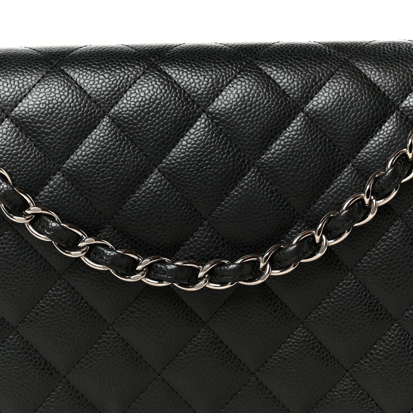 Caviar Quilted Maxi Double Flap Black
