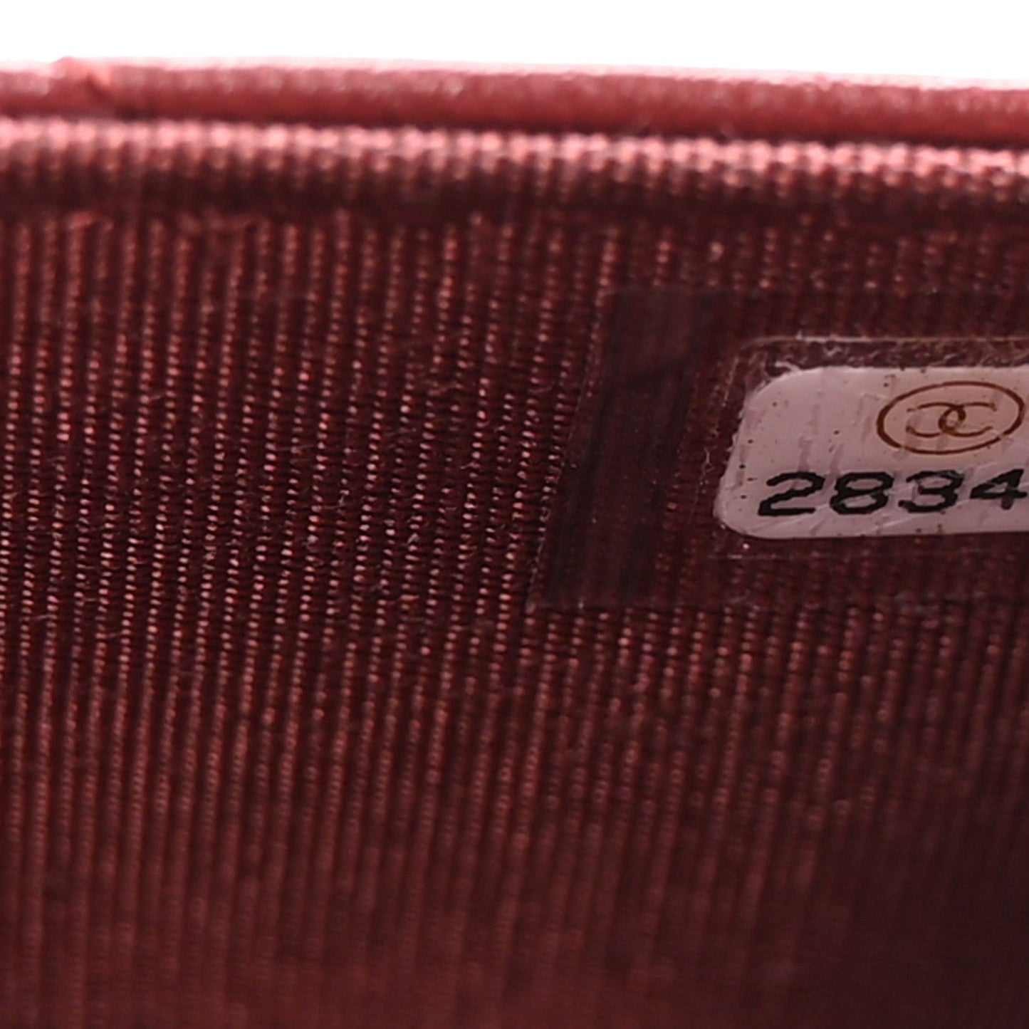 Lambskin Quilted Trendy CC Wallet On Chain WOC Burgundy