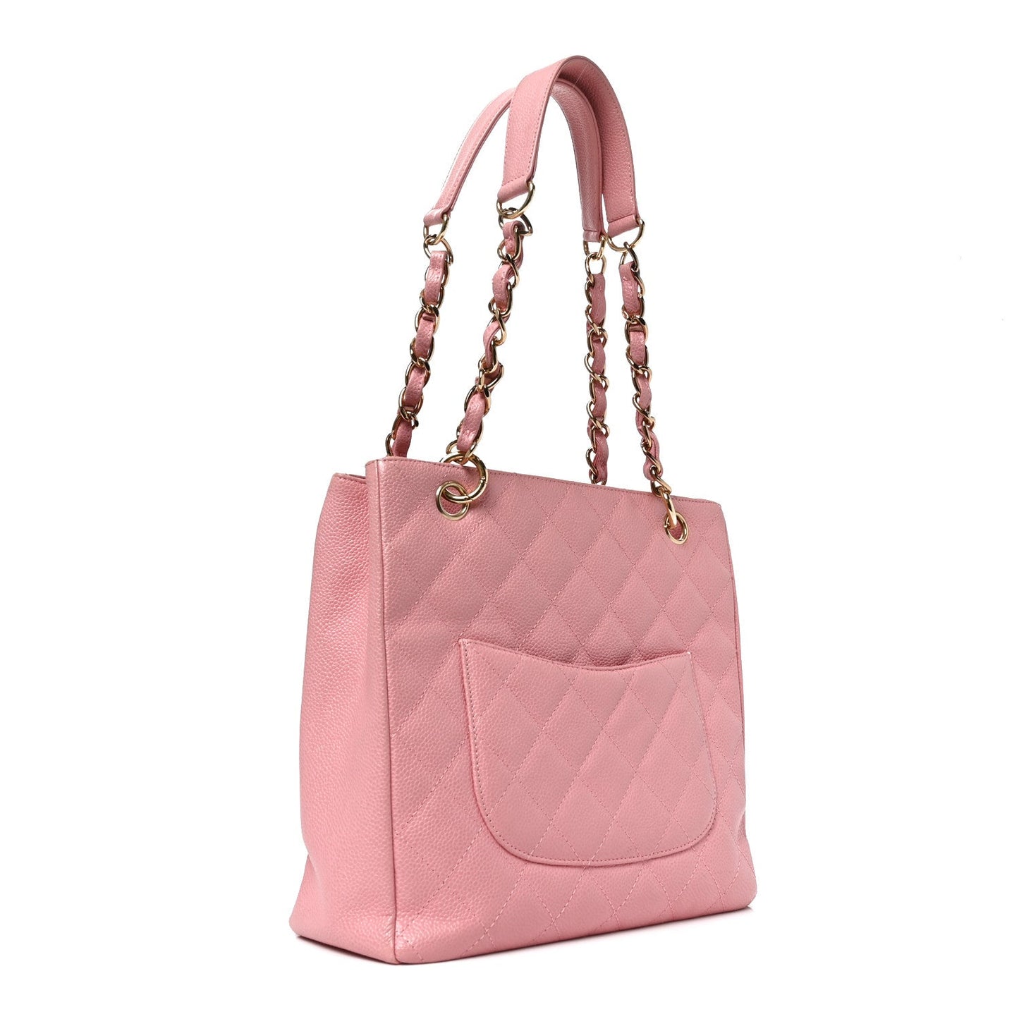 Caviar Quilted Petit Shopping Tote PST Pink