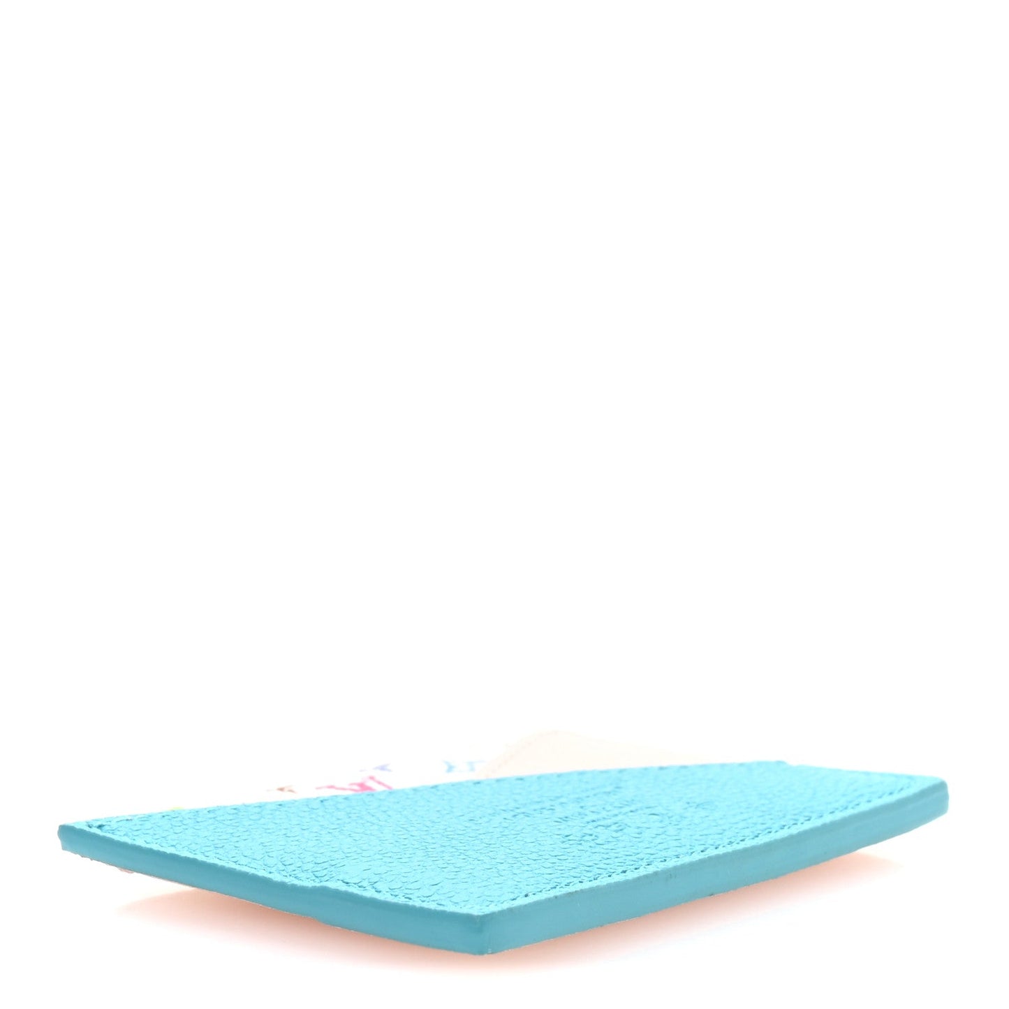 LV X TM Monogram Multicolor Criss-Cross Card Holder Kabira Blue Rose