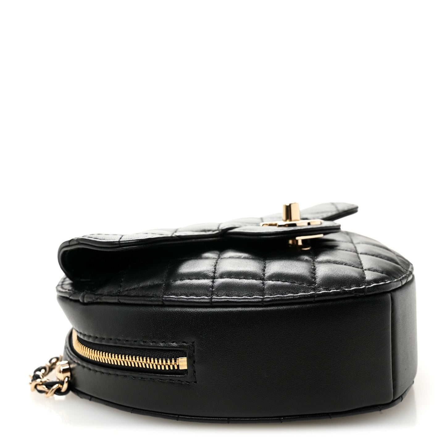 Lambskin Quilted CC In Love Heart Bag Black