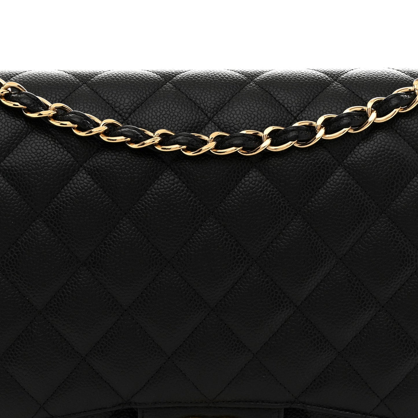 Caviar Quilted Maxi Double Flap Black
