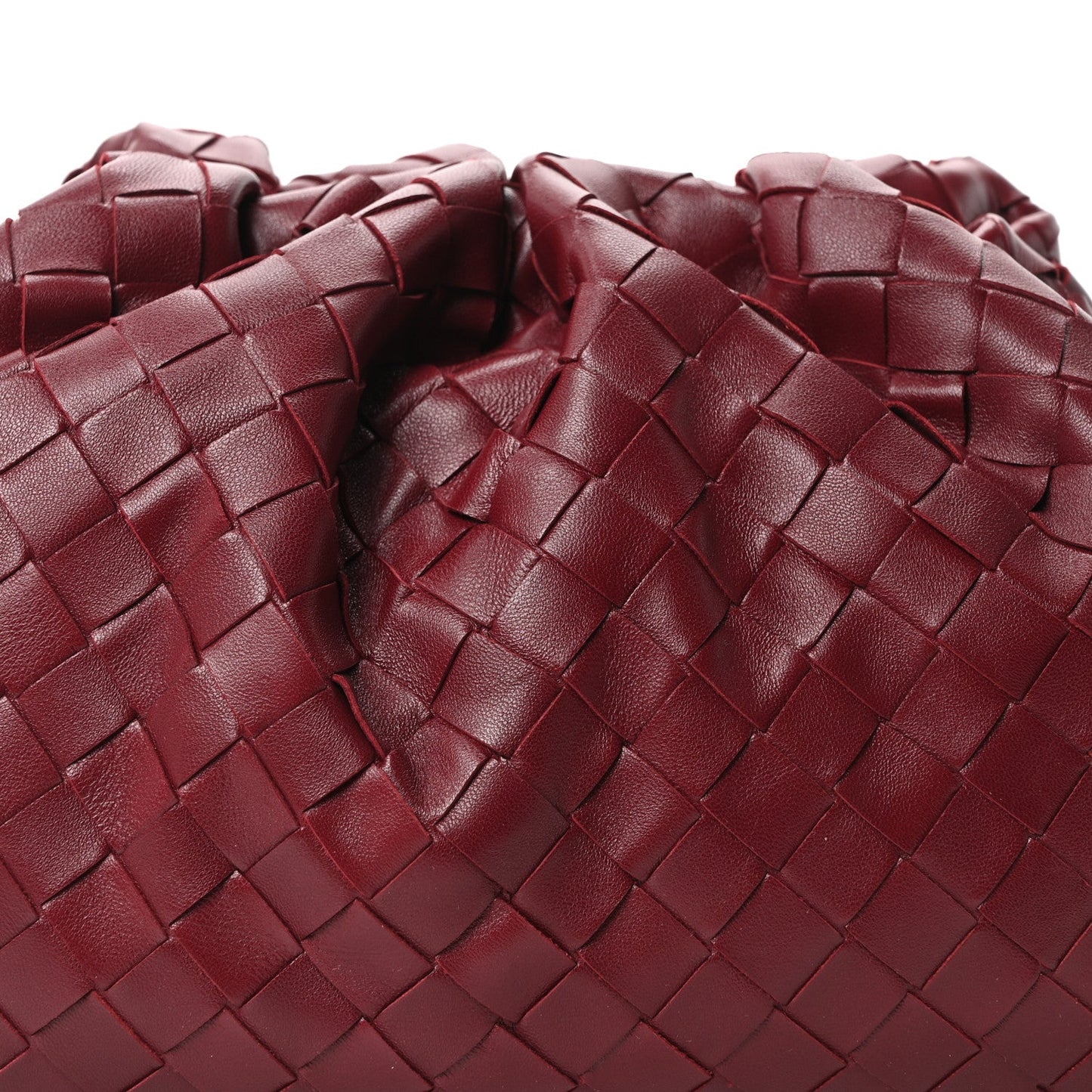Nappa Maxi Intrecciato The Pouch Oversized Clutch Bordeaux