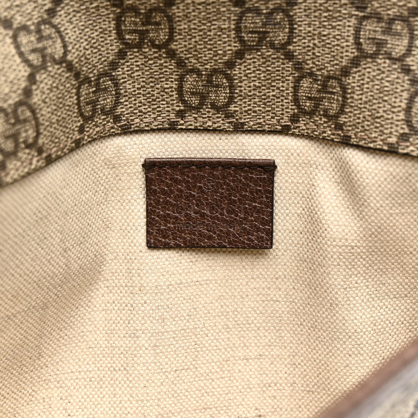 GG Supreme Monogram Neo Vintage Web Belt Bag Brown