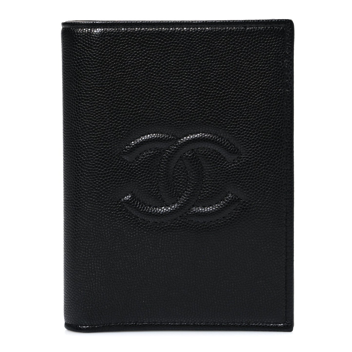Caviar Timeless Passport Holder Black