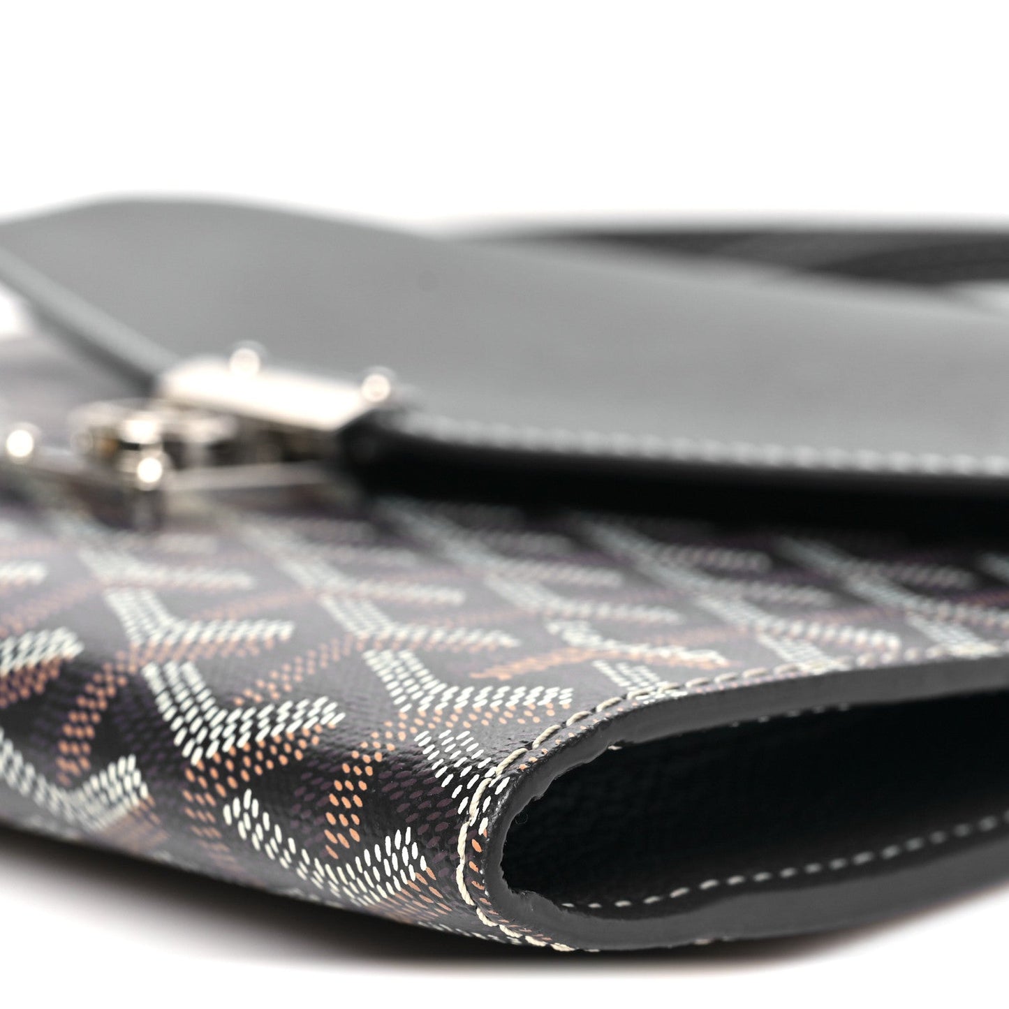 Goyardine Calfskin Chypre Wallet Pouch Navy