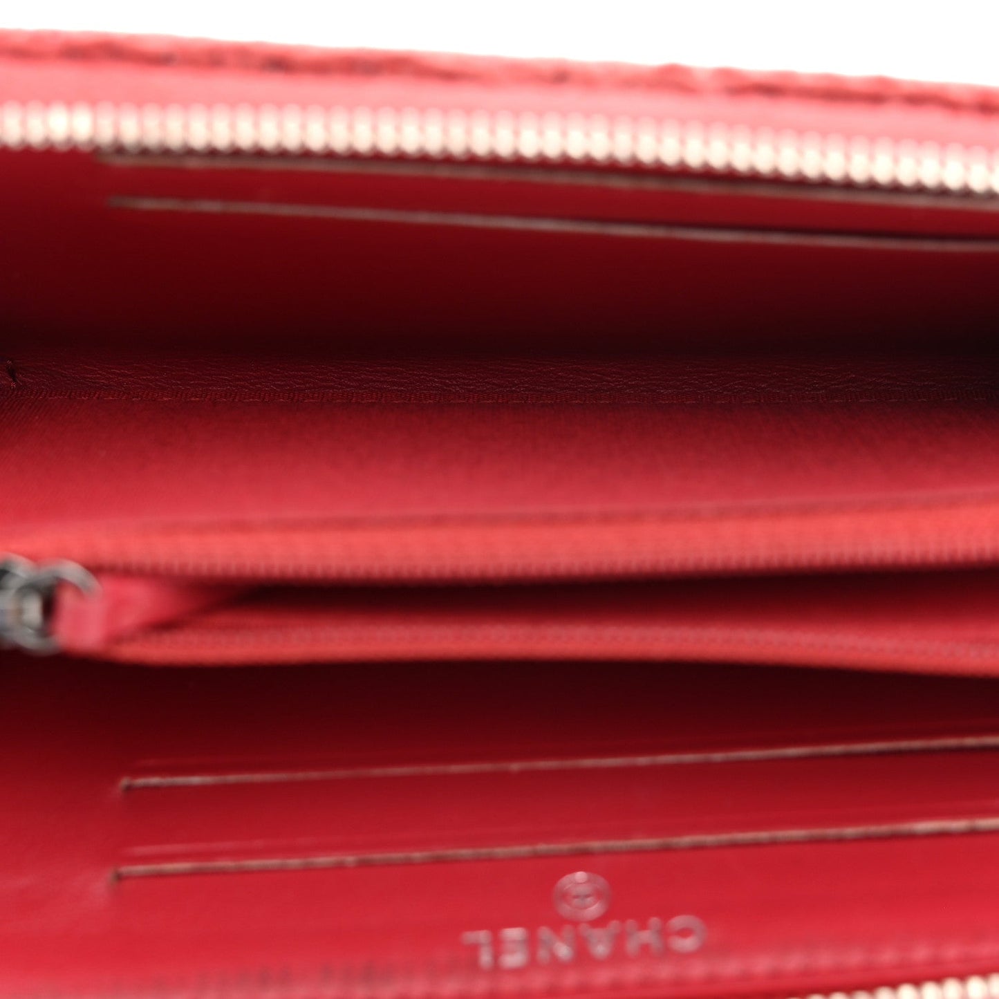 Lurex Boucle Deauville Medium Zip Around Wallet Red