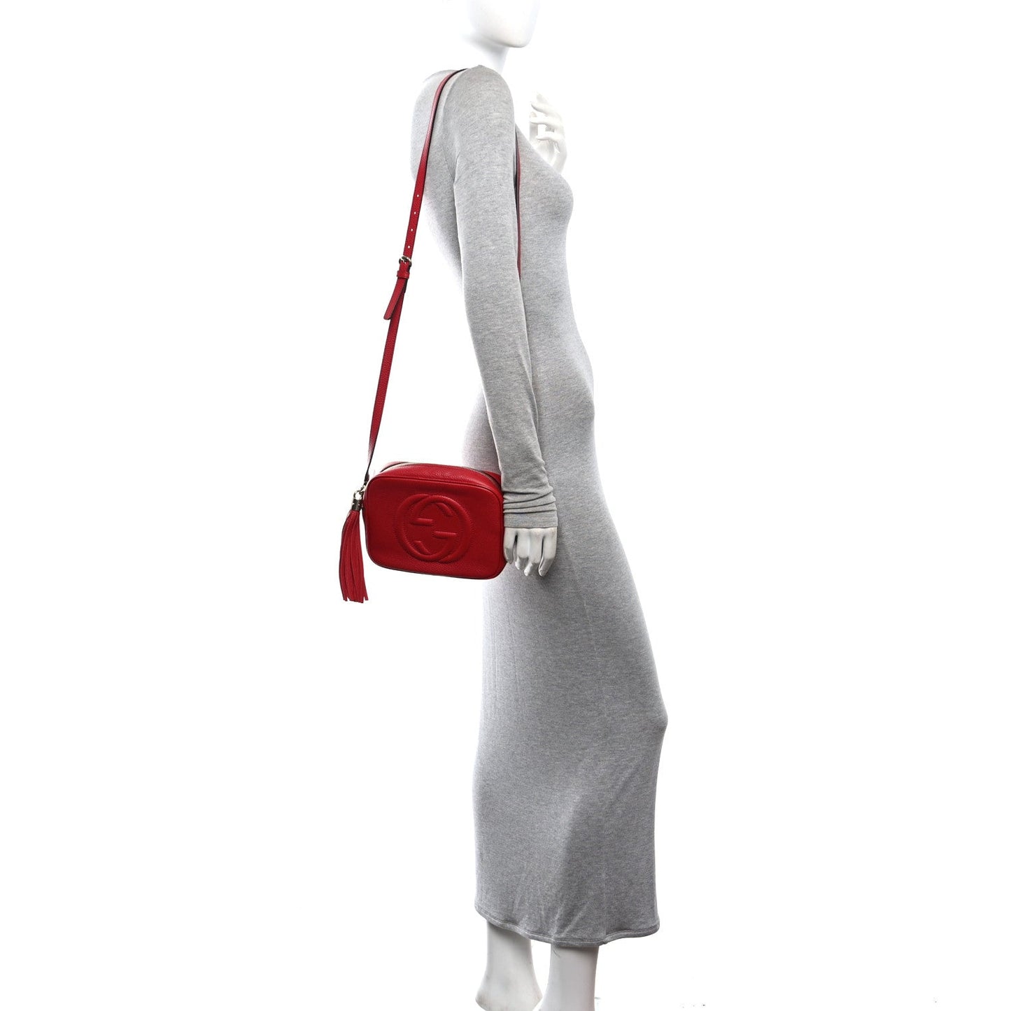 Pebbled Calfskin Small Soho Disco Bag Tabasco Red