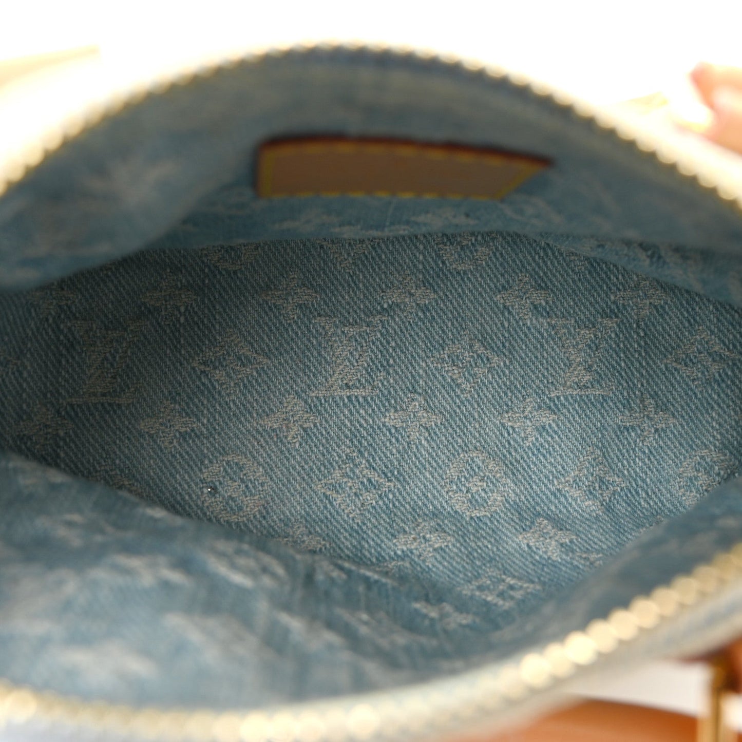 Monogram Denim Nano Speedy Sky Blue