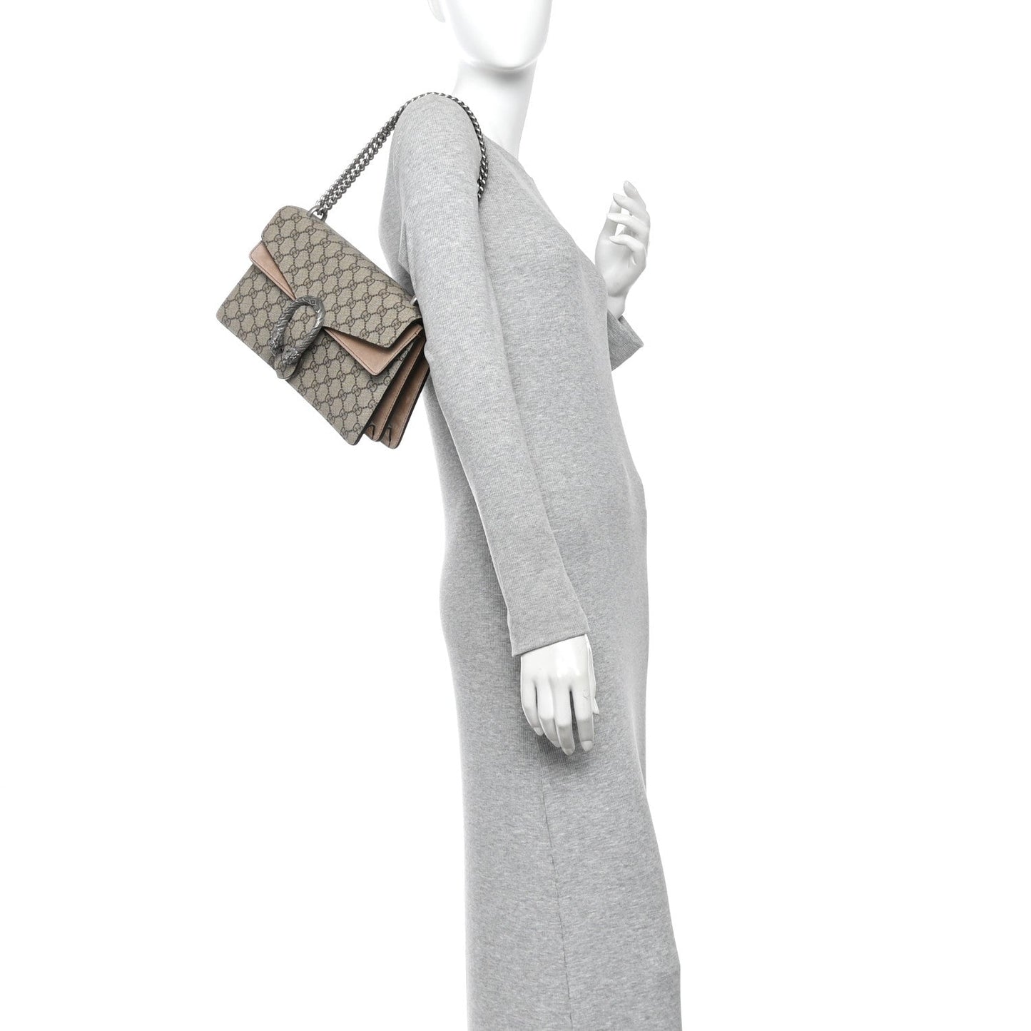 GG Supreme Monogram Small Dionysus Shoulder Bag Taupe