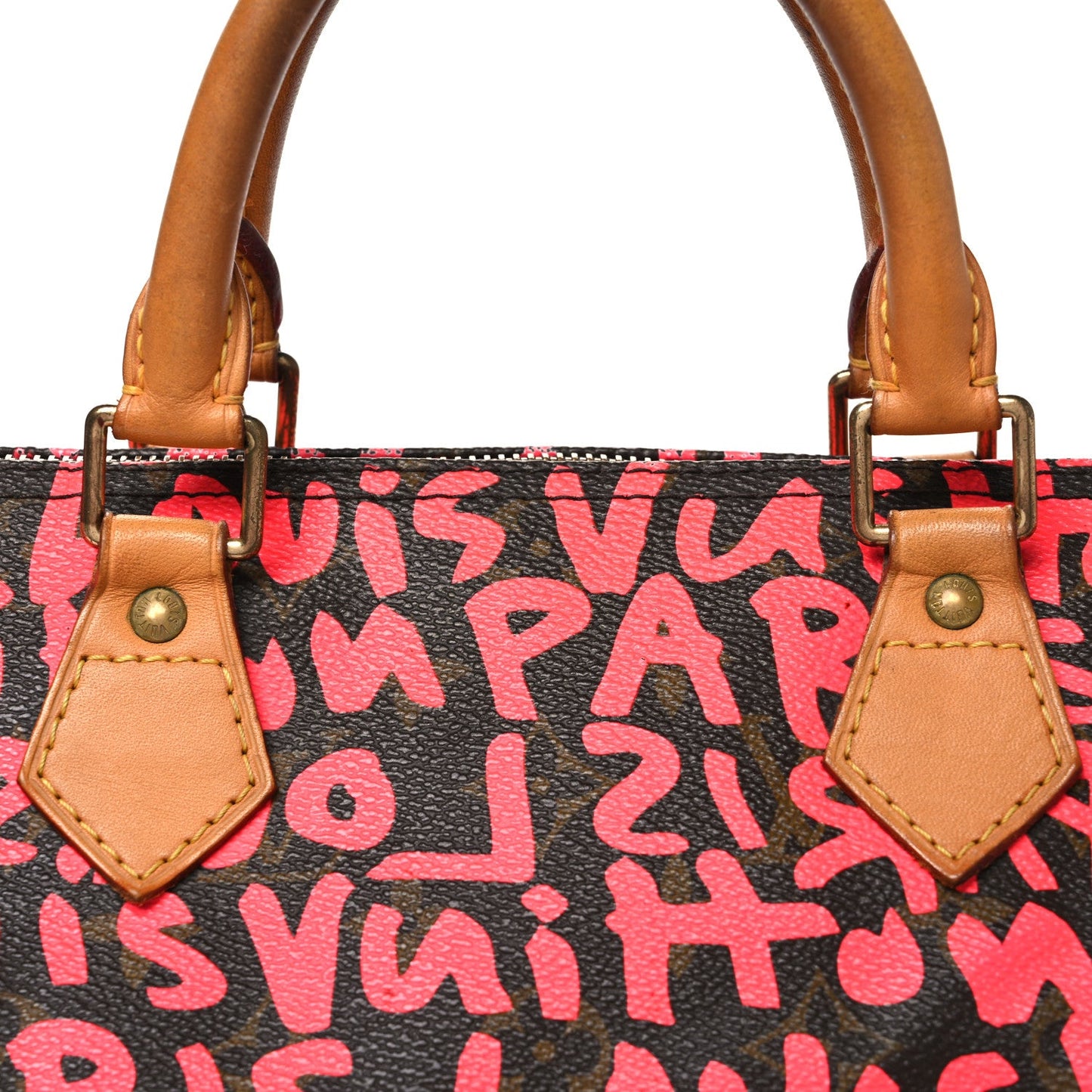 Monogram Graffiti Speedy 30 Fuchsia