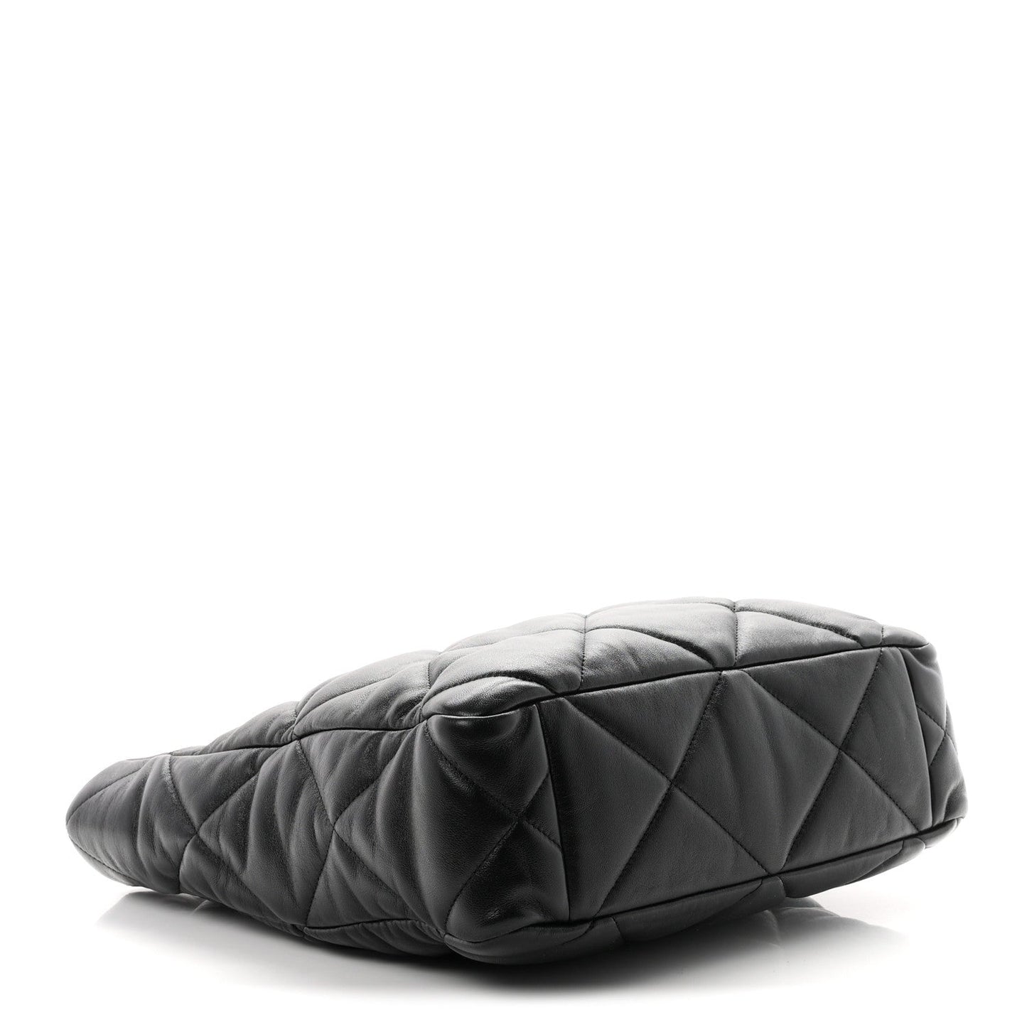 Lambskin Quilted Chanel 19 Shopping Bag Black