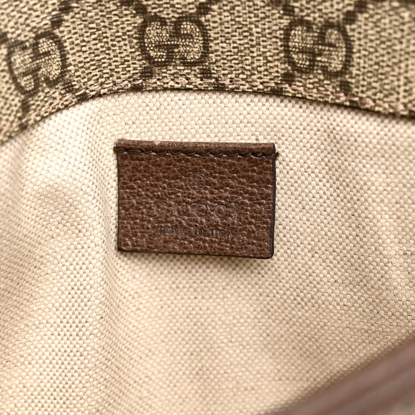 GG Supreme Monogram Neo Vintage Web Belt Bag Brown