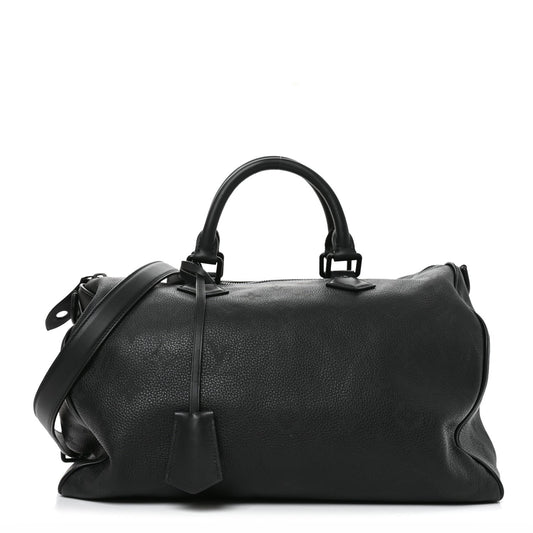 Calfskin Monogram Speedy P9 Bandouliere 40 Ultra Black