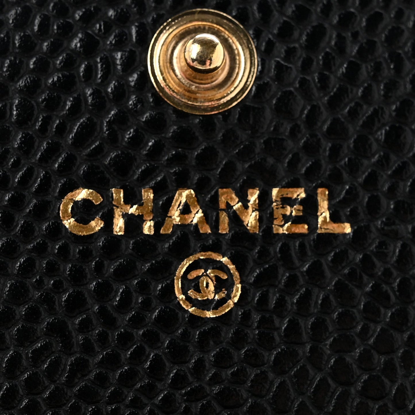 Caviar Quilted Large Gusset Flap Wallet Black