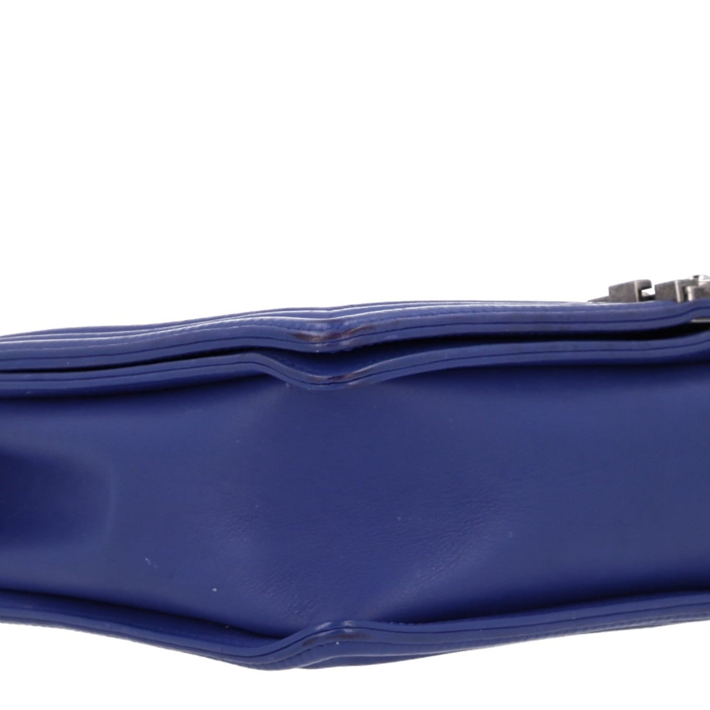 Calfskin Quilted Large Boy Flap Dark Blue
