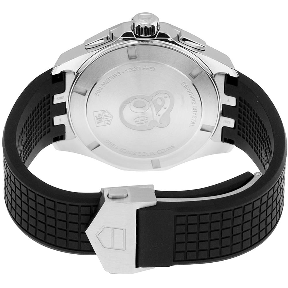 Tag Heuer Aquaracer Chronograph Black Dial Black Rubber Strap Watch for Men - CAY1110.FT6041