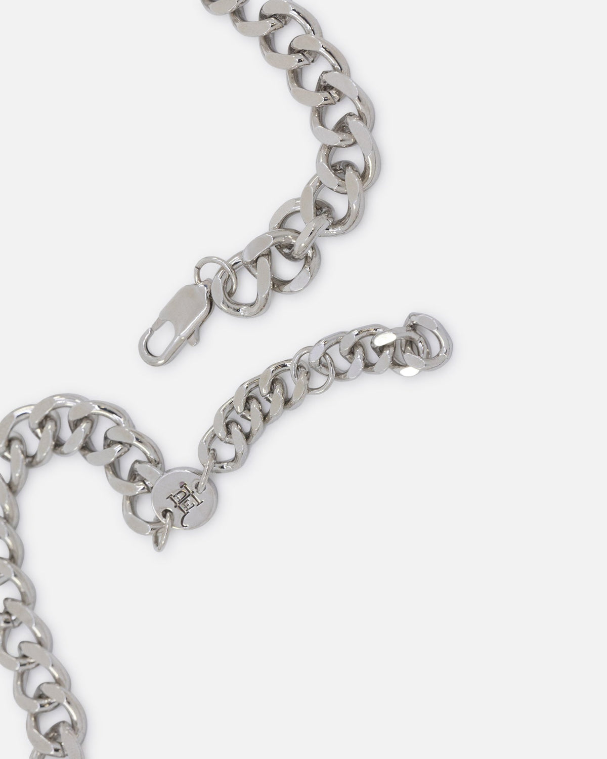 Ed Hardy Multi Charm Cuban Chain Necklace Silver