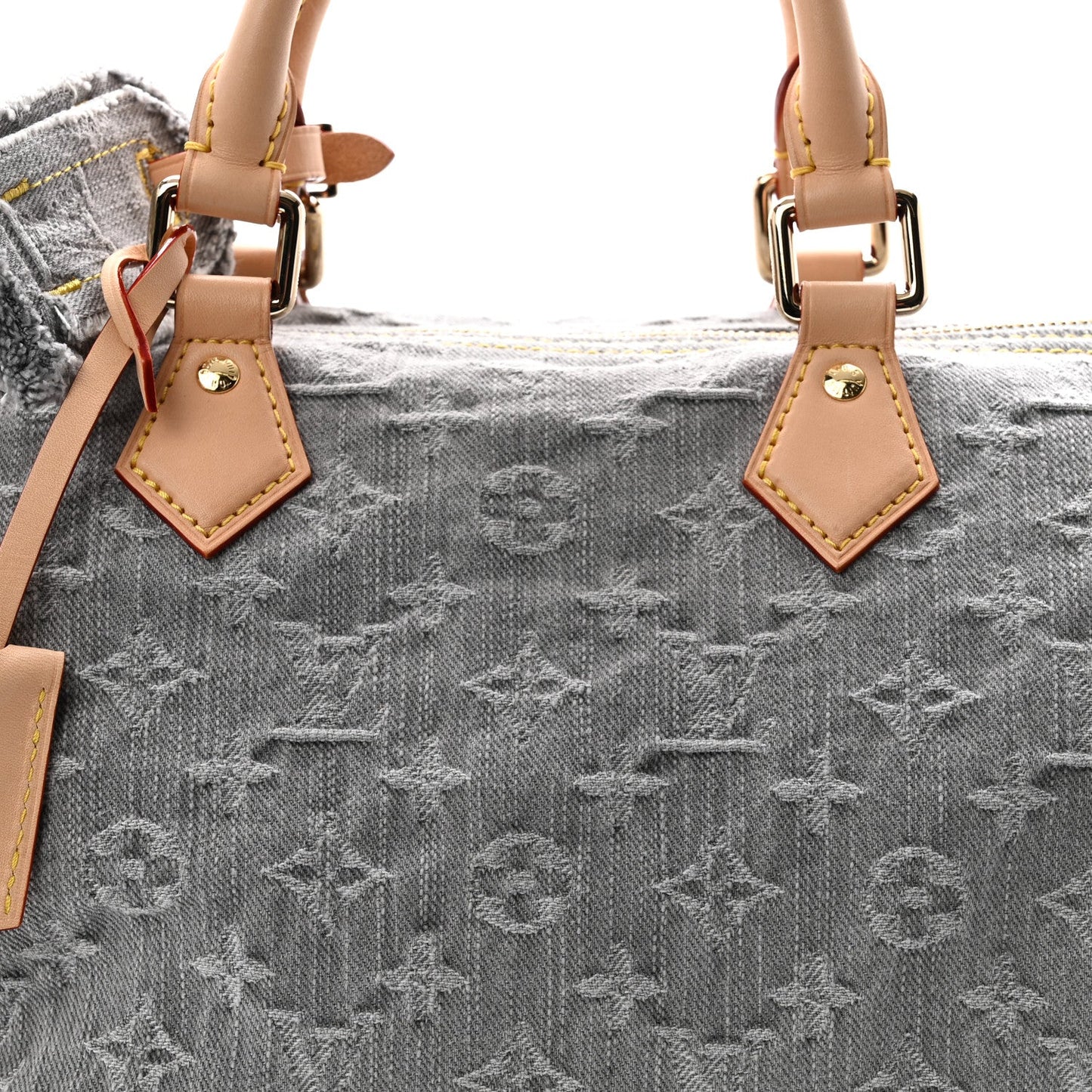 Monogram Denim Speedy Soft 30 Washed Gray