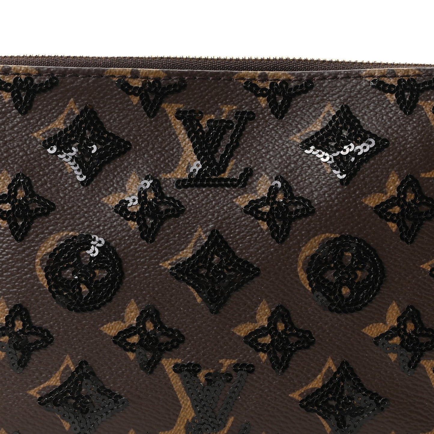 Monogram Sequins Pochette Accessories Black