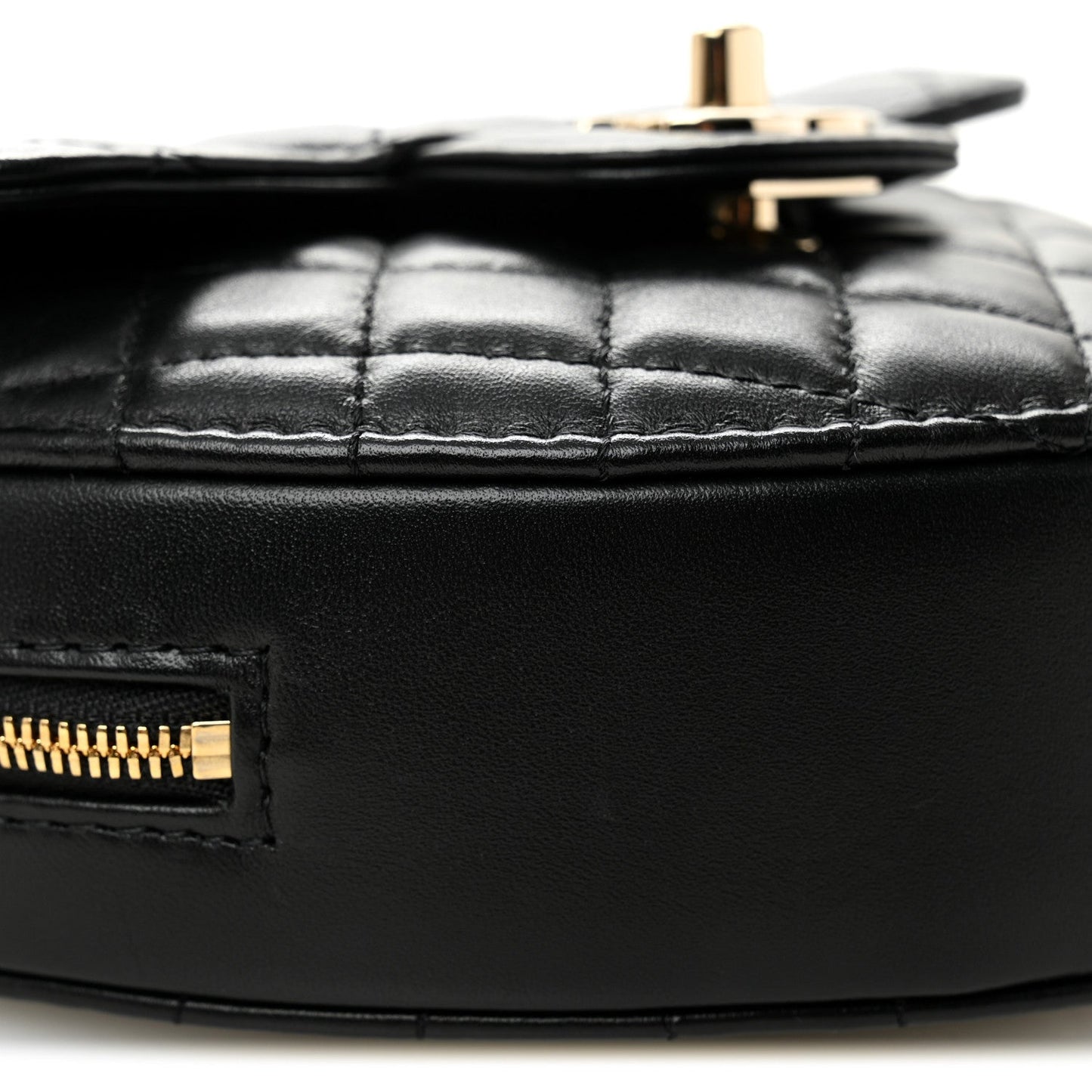 Lambskin Quilted CC In Love Heart Bag Black
